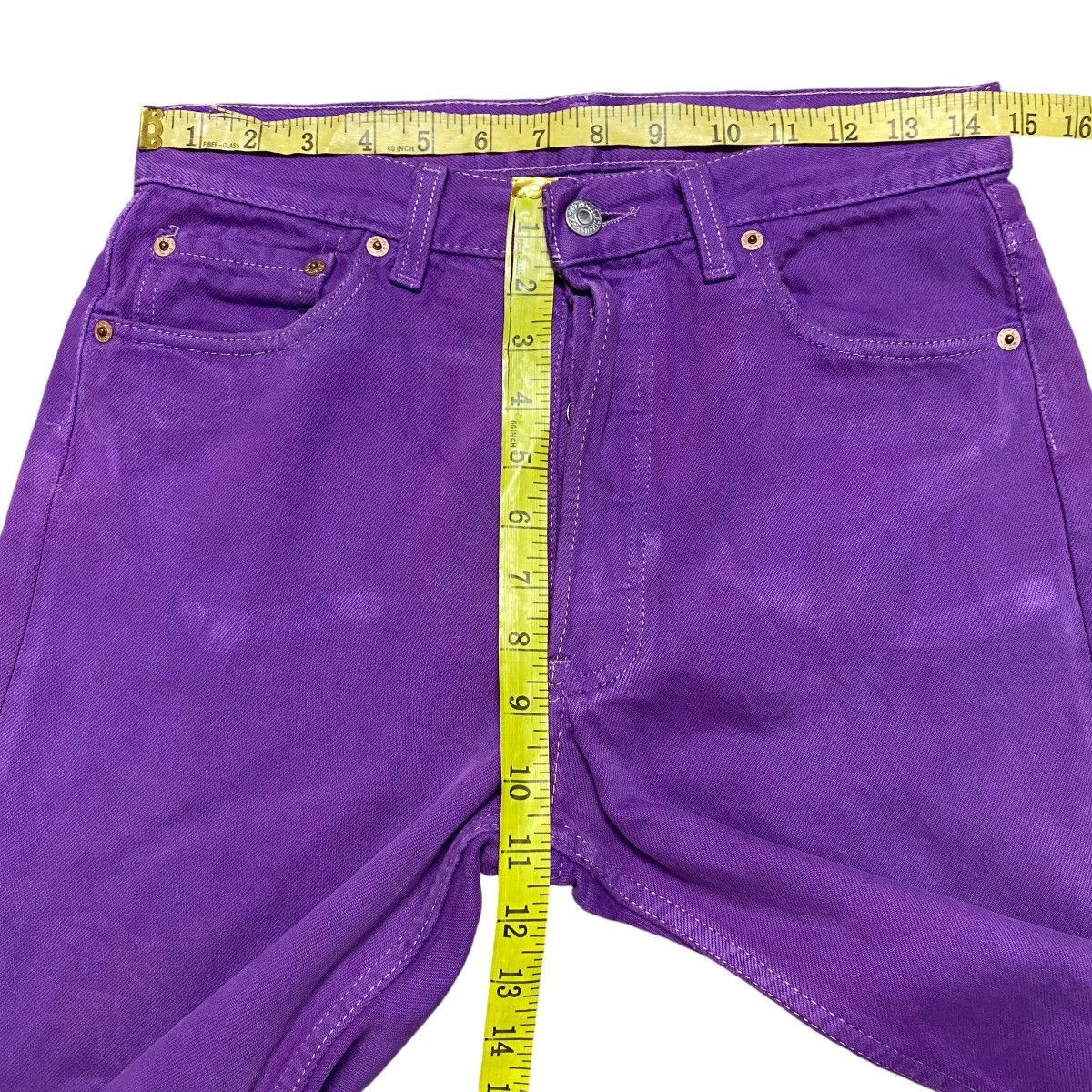 Levi's Vintage 90s Levis 501 Purple Denim Jeans Size US 29 - 15 Thumbnail