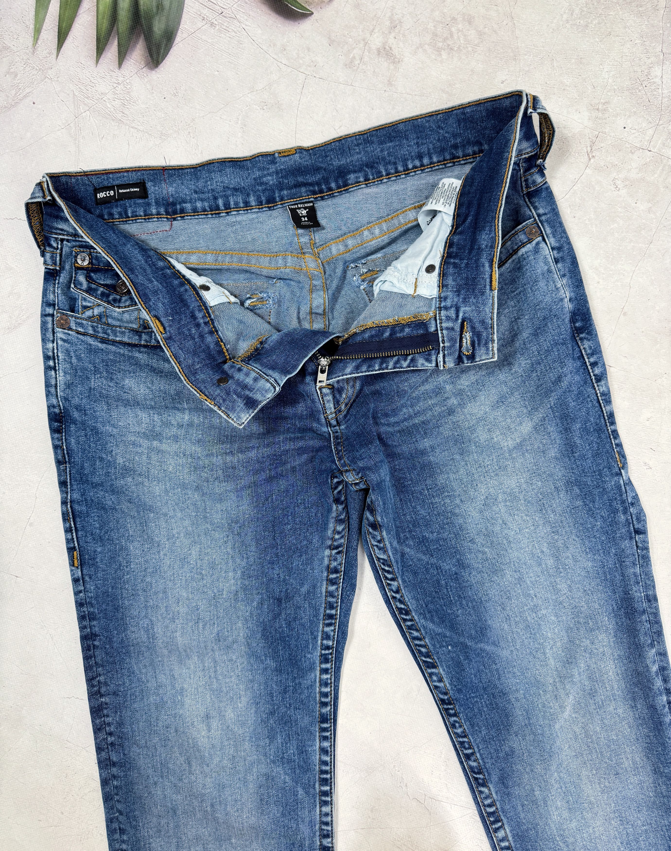 True Religion True Religion Rocco Flap Skinny Jeans Pants Relaxed Denim Size US 34 / EU 50 - 4 Thumbnail