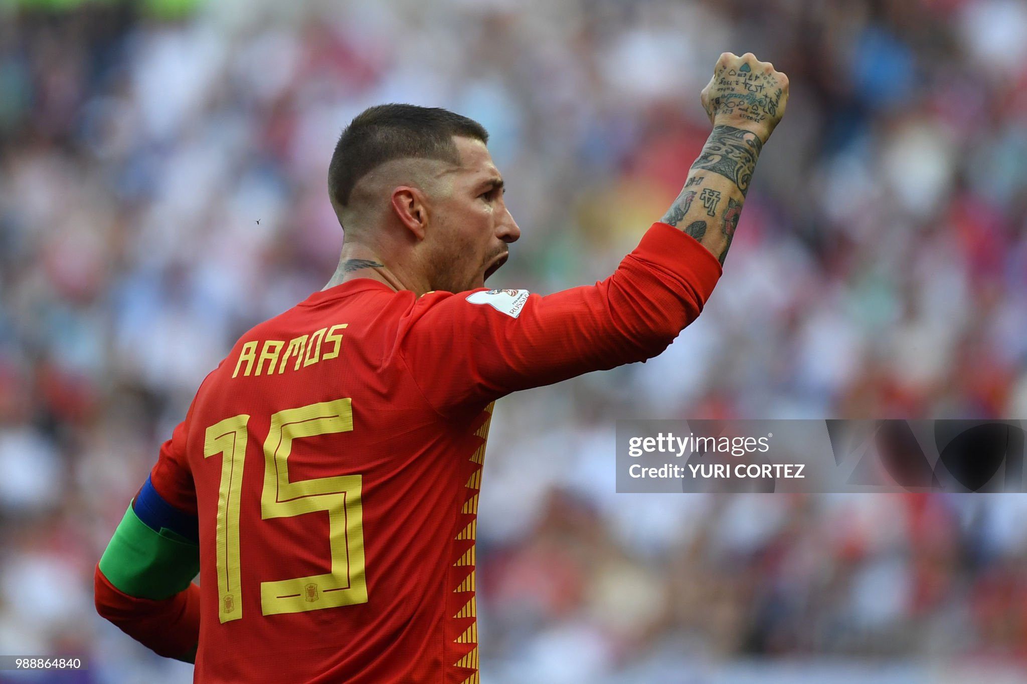 Adidas Adidas x Spain #15 Ramos World Cup 2018 Home Jersey Size US L / EU 52-54 / 3 - 19 Thumbnail