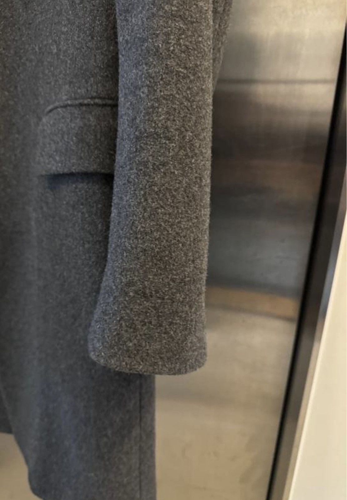 Sandro Sandro Heather wool blend boradcloth coat in dark grey S M Size US M / EU 48-50 / 2 - 7 Thumbnail