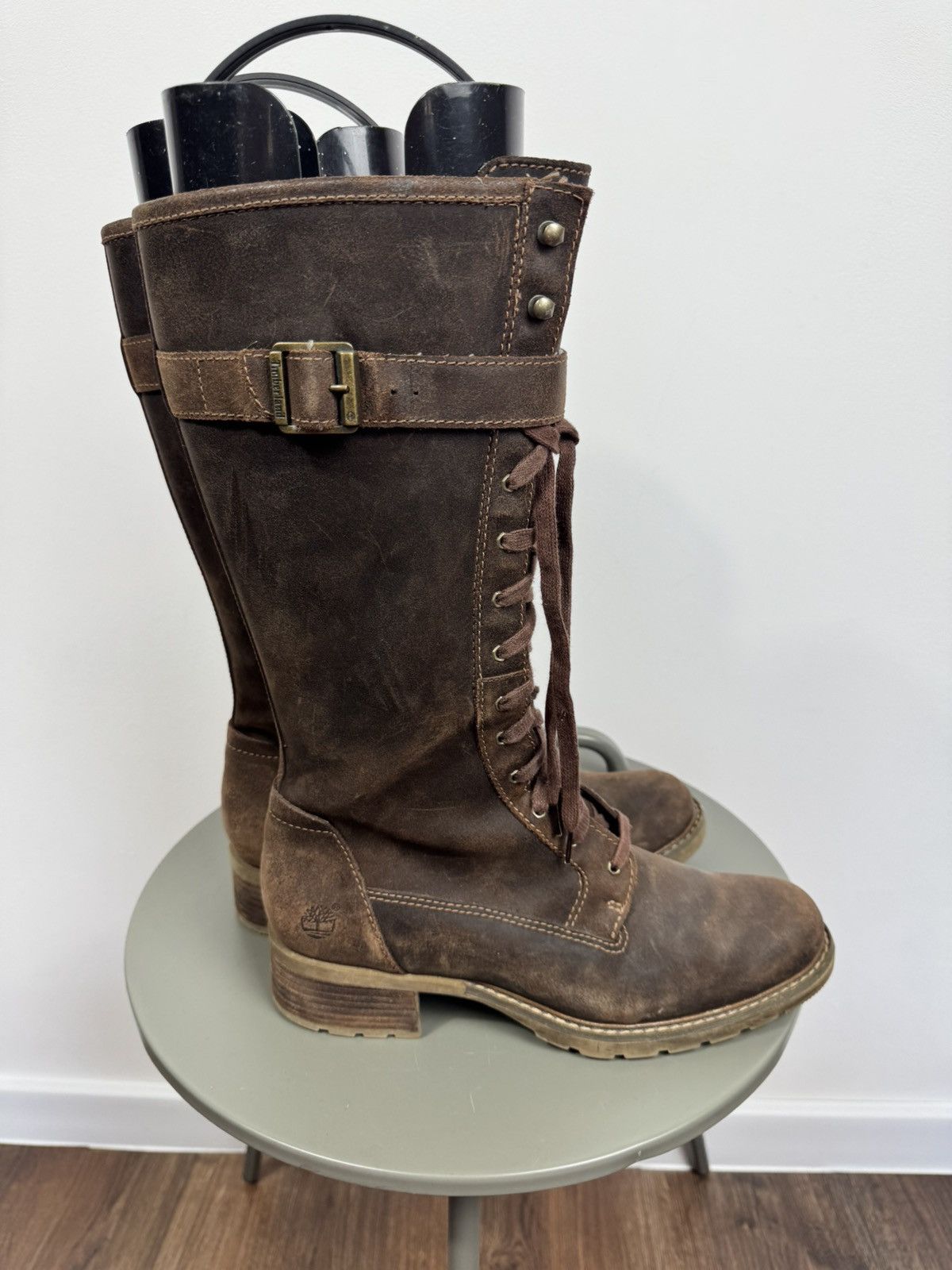 Timberland Timberland Tall Leather Biker Combat Boots Lace Up US10 Size US 10 / IT 40 - 9 Thumbnail