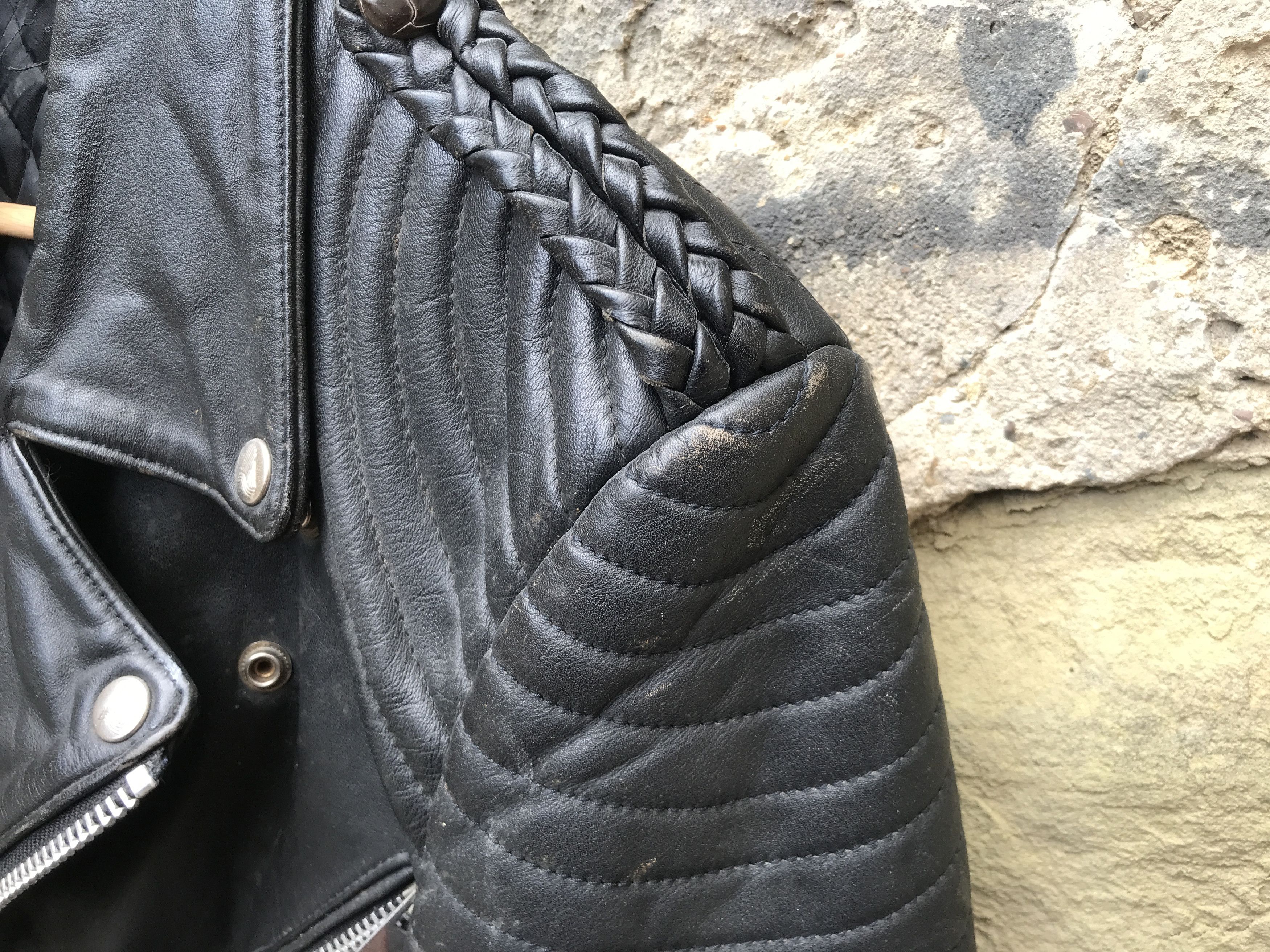 Vintage Rare Vintage 80s German Motorcycle Leather Biker Jacket Size US M / EU 48-50 / 2 - 7 Thumbnail