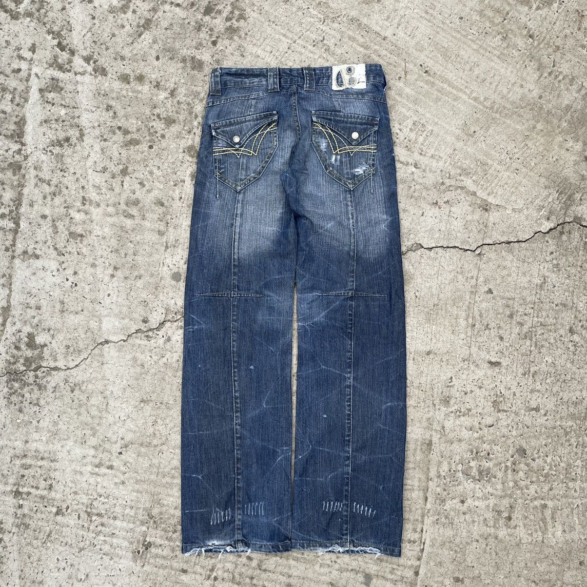 Levi's Made & Crafted Vintage Crafted Crazy Fit Women’s Flared Jeans Y2K Punk Rave Size 28" / US 6 / IT 42 - 2 Thumbnail