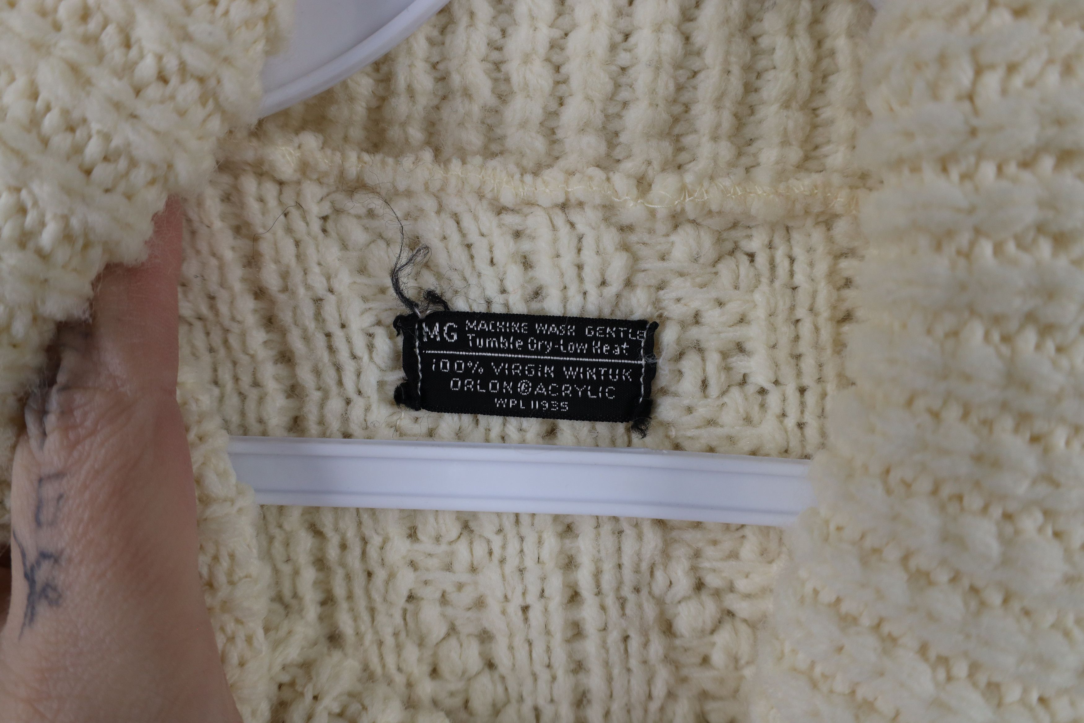 Vintage Vintage 70s Streetwear Knit Fisherman Turtleneck Sweater Size M / US 6-8 / IT 42-44 - 4 Thumbnail