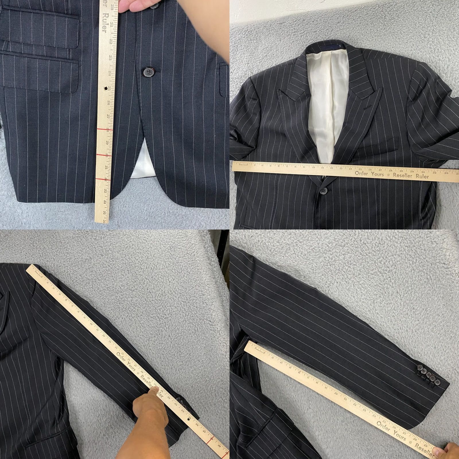 Suitsupply Suitsupply Pants Mens 48 Gray Washington Intl Suit 48L Slim 38x31 Pin Stripe Wool Size 38R - 11 Thumbnail