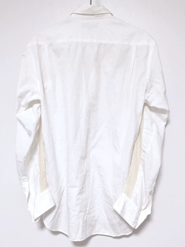 Comme des Garcons Comme Des Garcons Wool patchwork white shirt Size US M / EU 48-50 / 2 - 7 Thumbnail