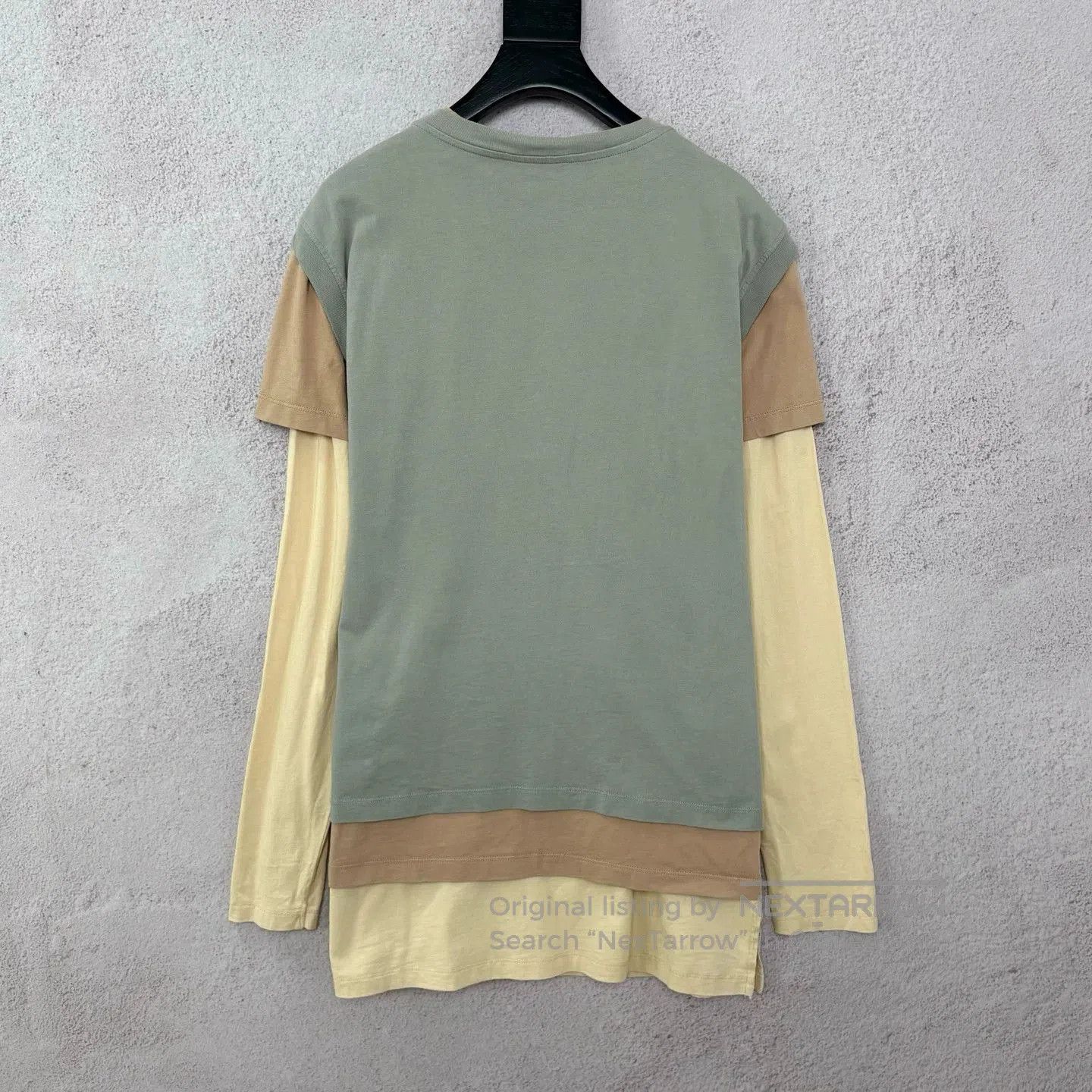 Miu Miu MIUMIU Layered Logo Long-sleeve T-shirt. Size M / US 6-8 / IT 42-44 - 2 Thumbnail