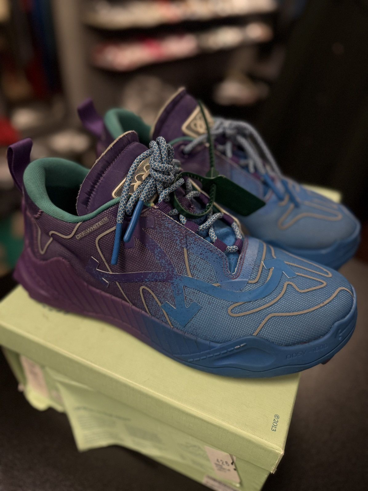 Off-White Off White ODYS 1000 Purple Blue $850 Retail 44EU/11US Size US 11 / EU 44 - 4 Thumbnail