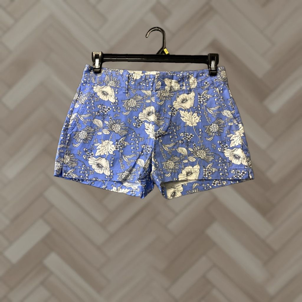 Gap Gap Womens Shorts 4 Blue Floral Summer Short Chino Pockets Button 87-96 Size 32" / US 10 / IT 46 - 1 Thumbnail