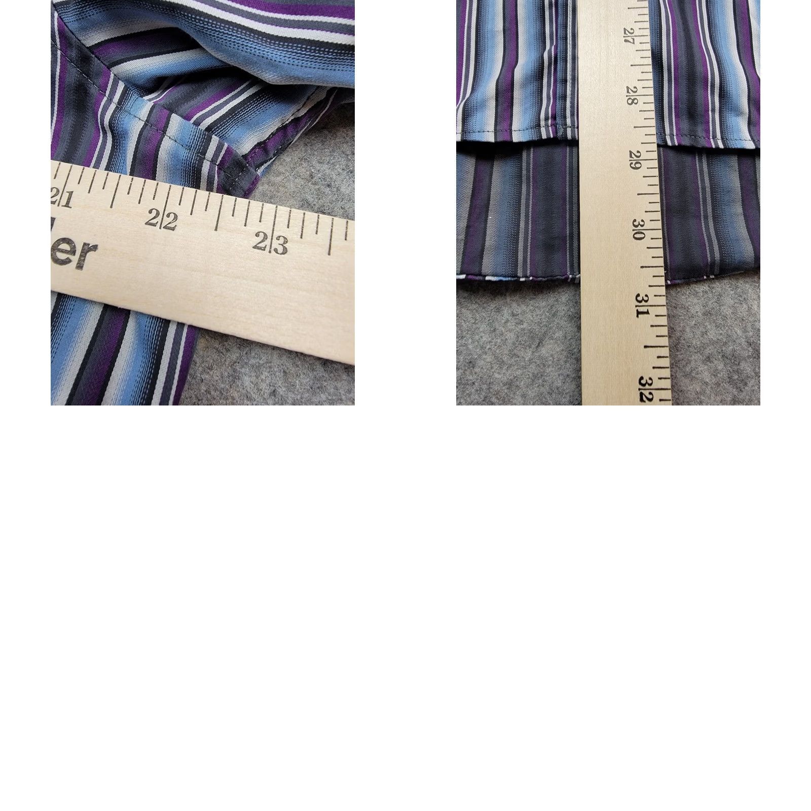 Etro Etro Milano Shirt Mens 42 Blue Purple Stripe Button Down Made in Italy Shirt Button-Up Casual Career Modern Designer Mens Size US XL / EU 56 / 4 - 9 Thumbnail