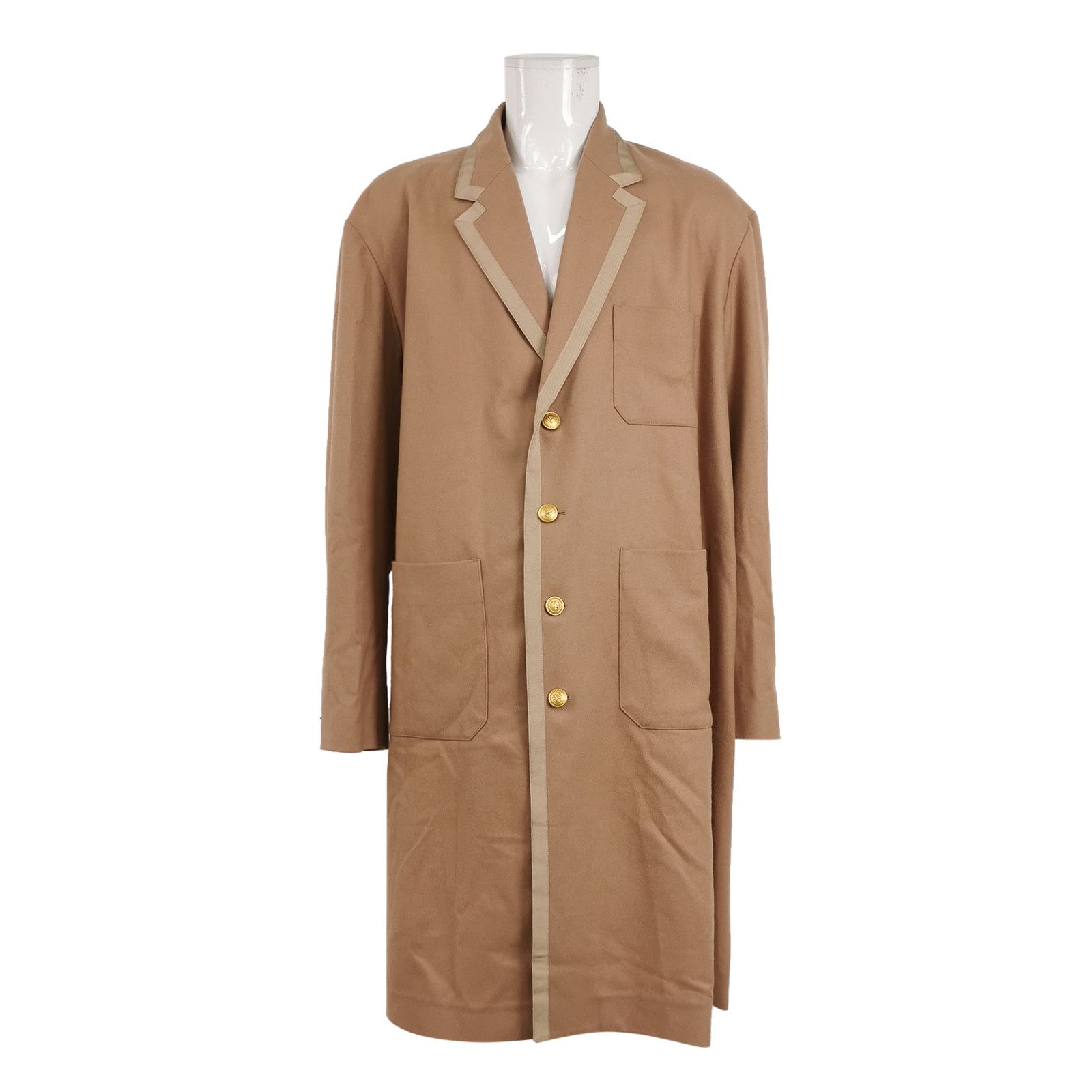 Gucci Gucci Wool Contrast Trim Single Breasted Coat 58 Size US XXL / EU 58 / 5 - 1 Thumbnail