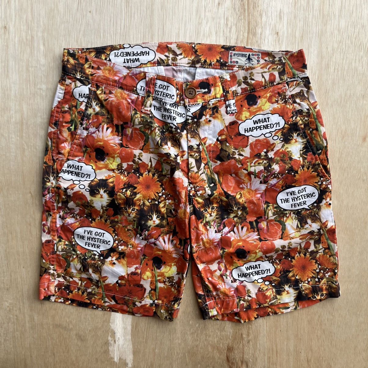 Hysteric Glamour HYSTERIC GLAMOUR JAPANESE BRAND CAT ON THE FLOWER GARDEN Size US 30 / EU 46 - 1 Thumbnail