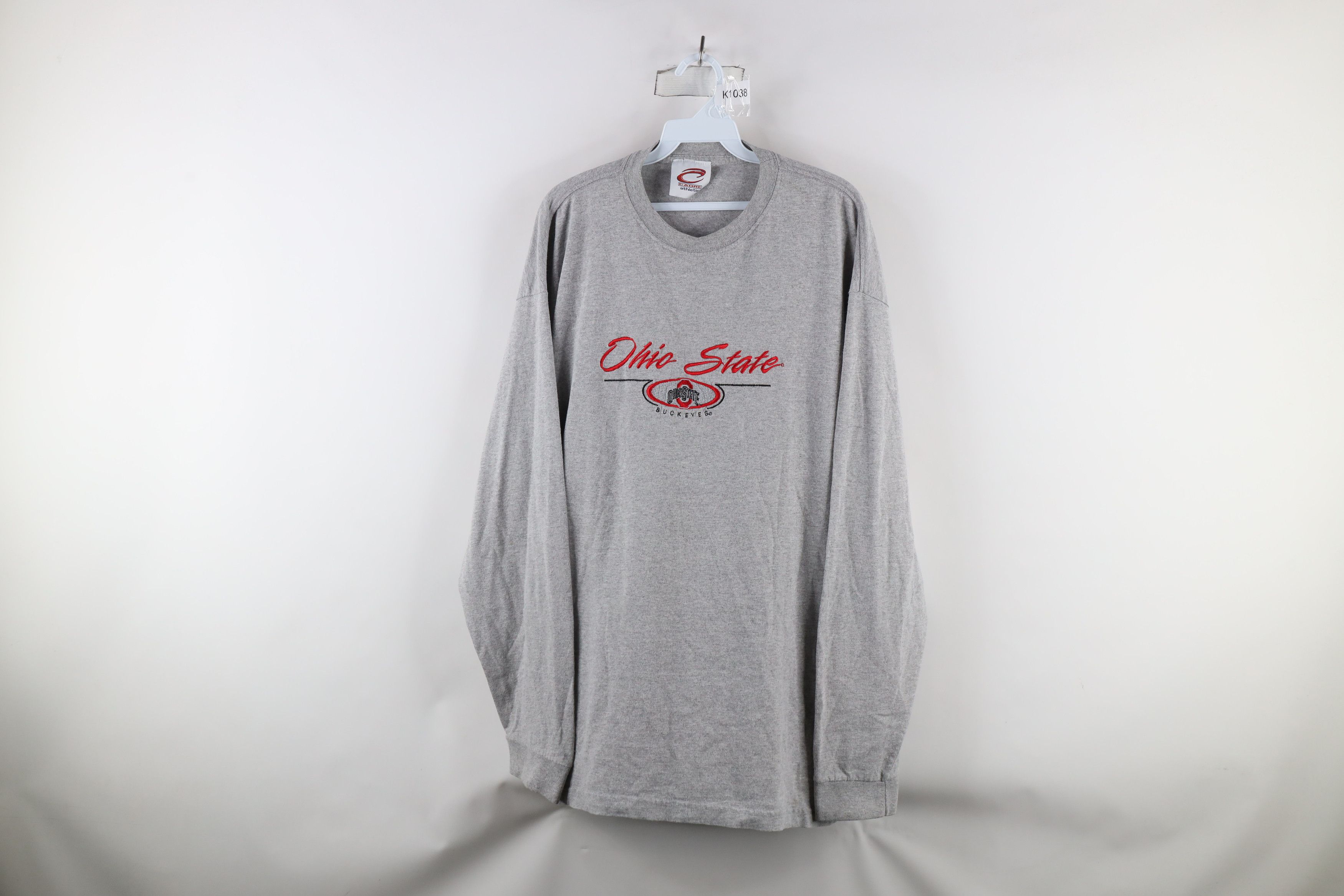 Vintage Vintage 90s Ohio State University Long Sleeve T-Shirt Gray Size US XXL / EU 58 / 5 - 1 Thumbnail