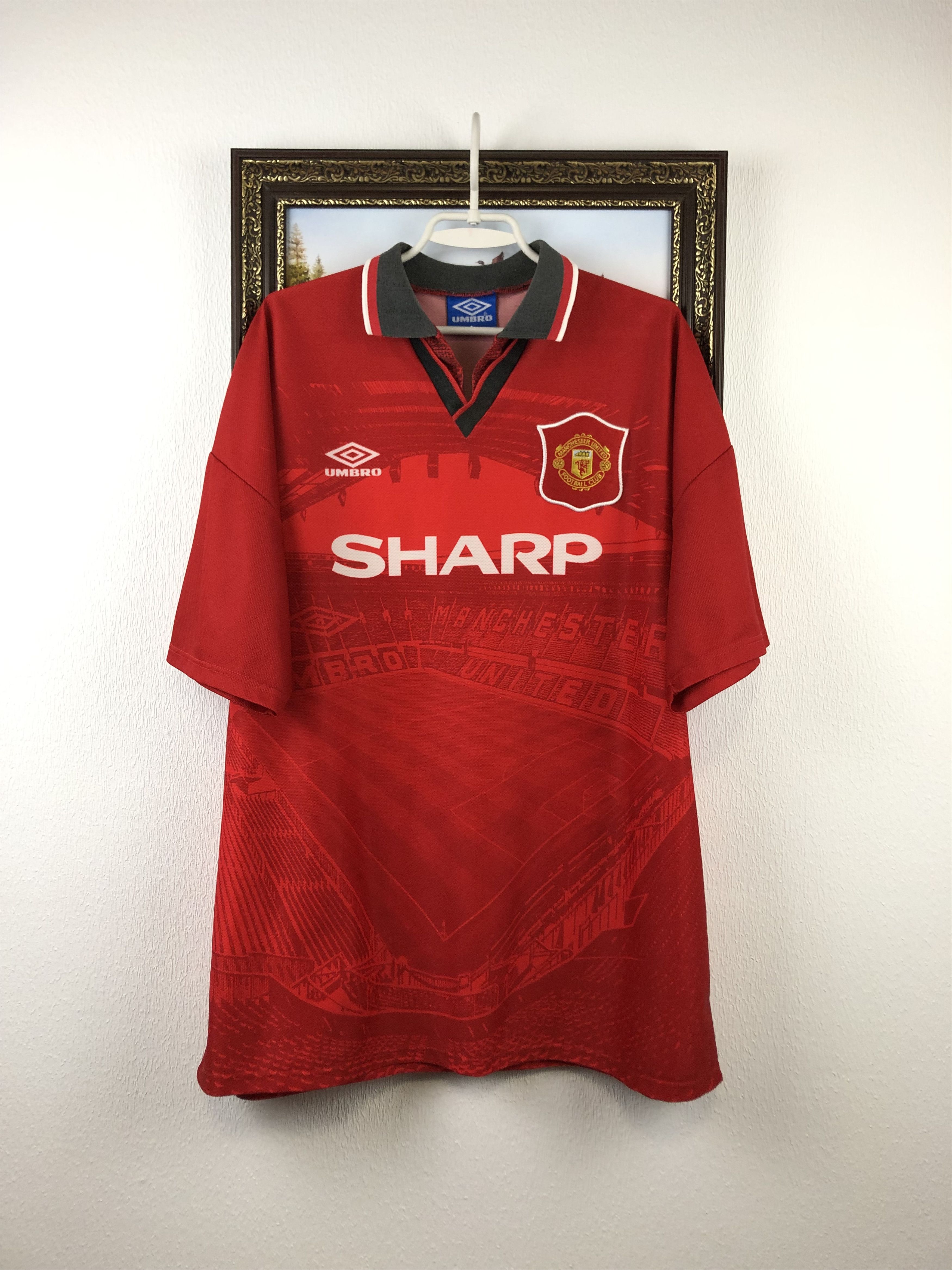 Umbro Manchester United football shirt 1994 Soccer Umbro Jersey Size US XXL / EU 58 / 5 - 1 Thumbnail