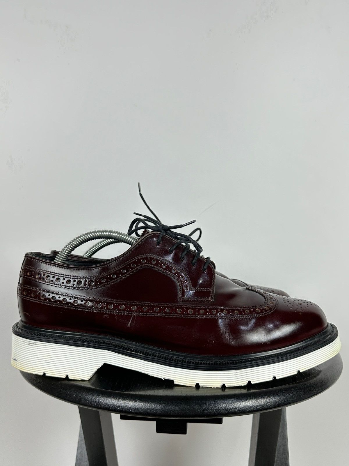 Loake Loake Navy Burgundy Patent Leather Brogue Boots Shoes Size US 10.5 / EU 43-44 - 5 Thumbnail