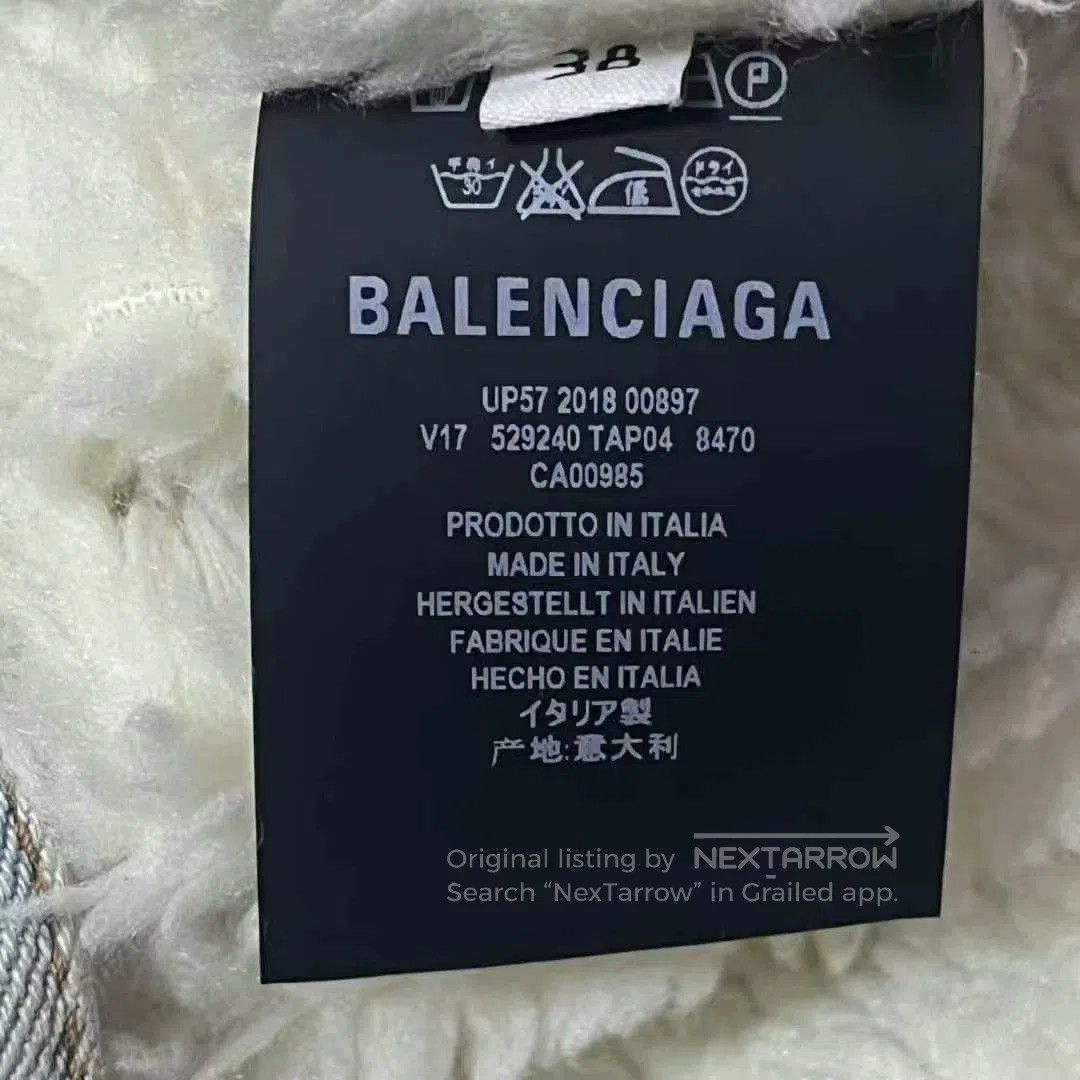 Balenciaga balenciaga blue denim jacket with logo. Size US M / EU 48-50 / 2 - 5 Thumbnail