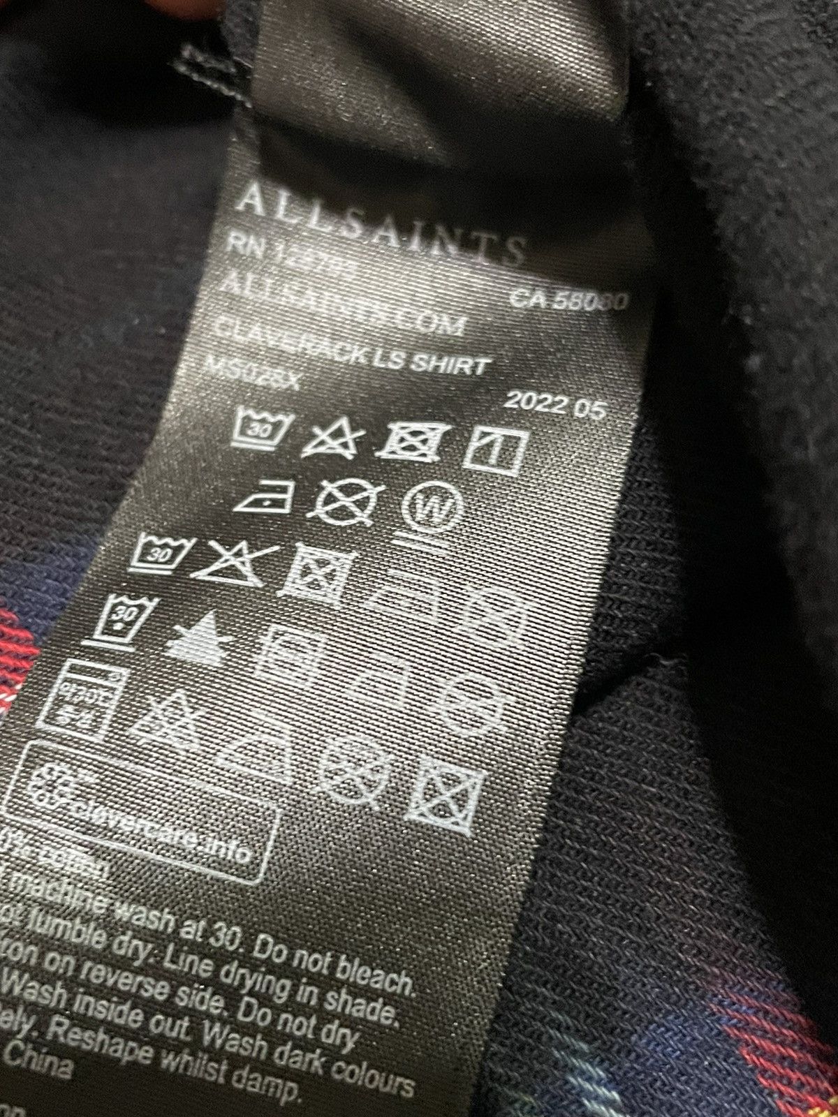Allsaints Allsaints Claverack LS Shirt Flannel Tie Dye Black Size XS Size US XS / EU 42 / 0 - 8 Thumbnail