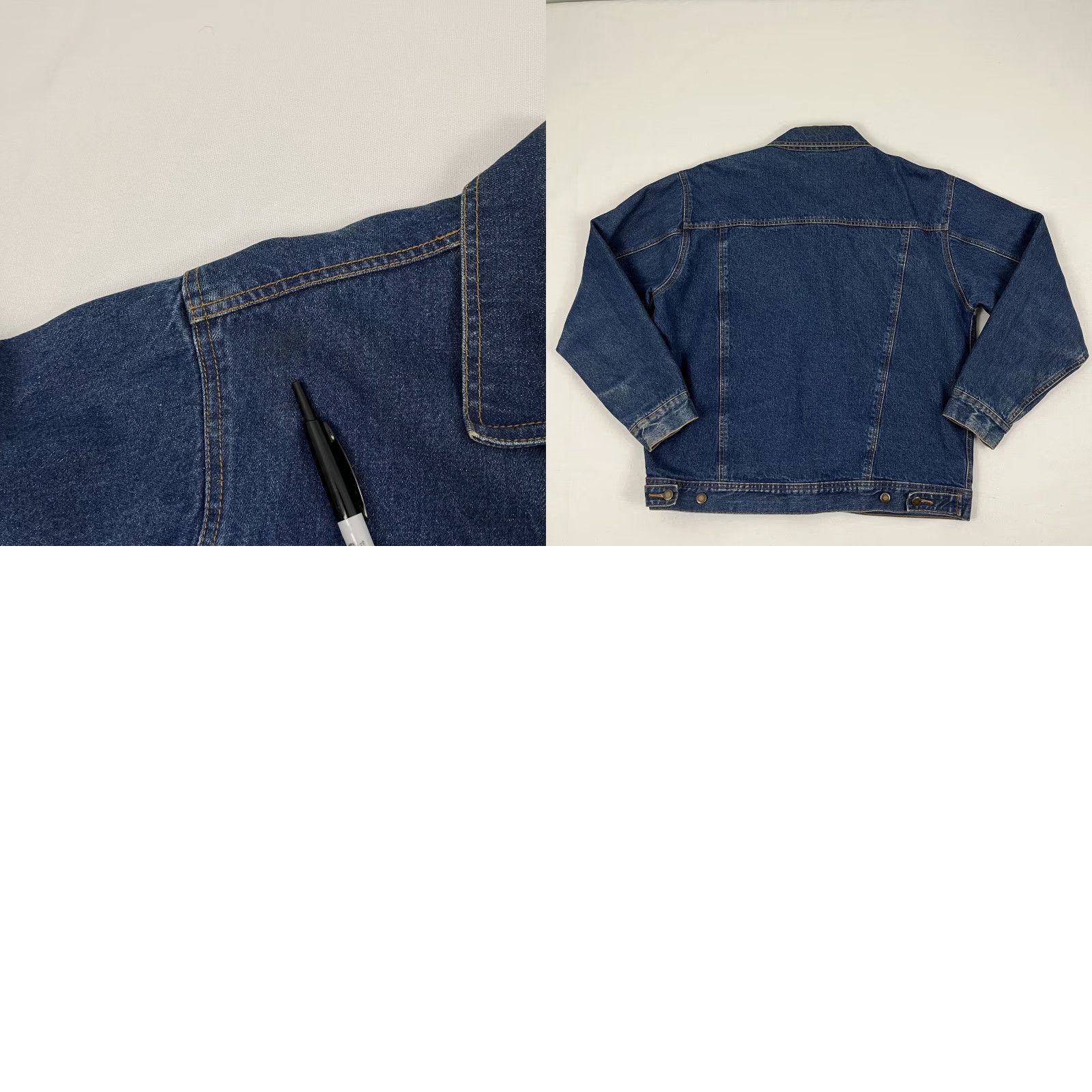 Wrangler VINTAGE Wrangler Denim Jean Jacket Mens Medium Dark Blue Flannel Lined Workwear Chore Size US 31 - 8 Thumbnail