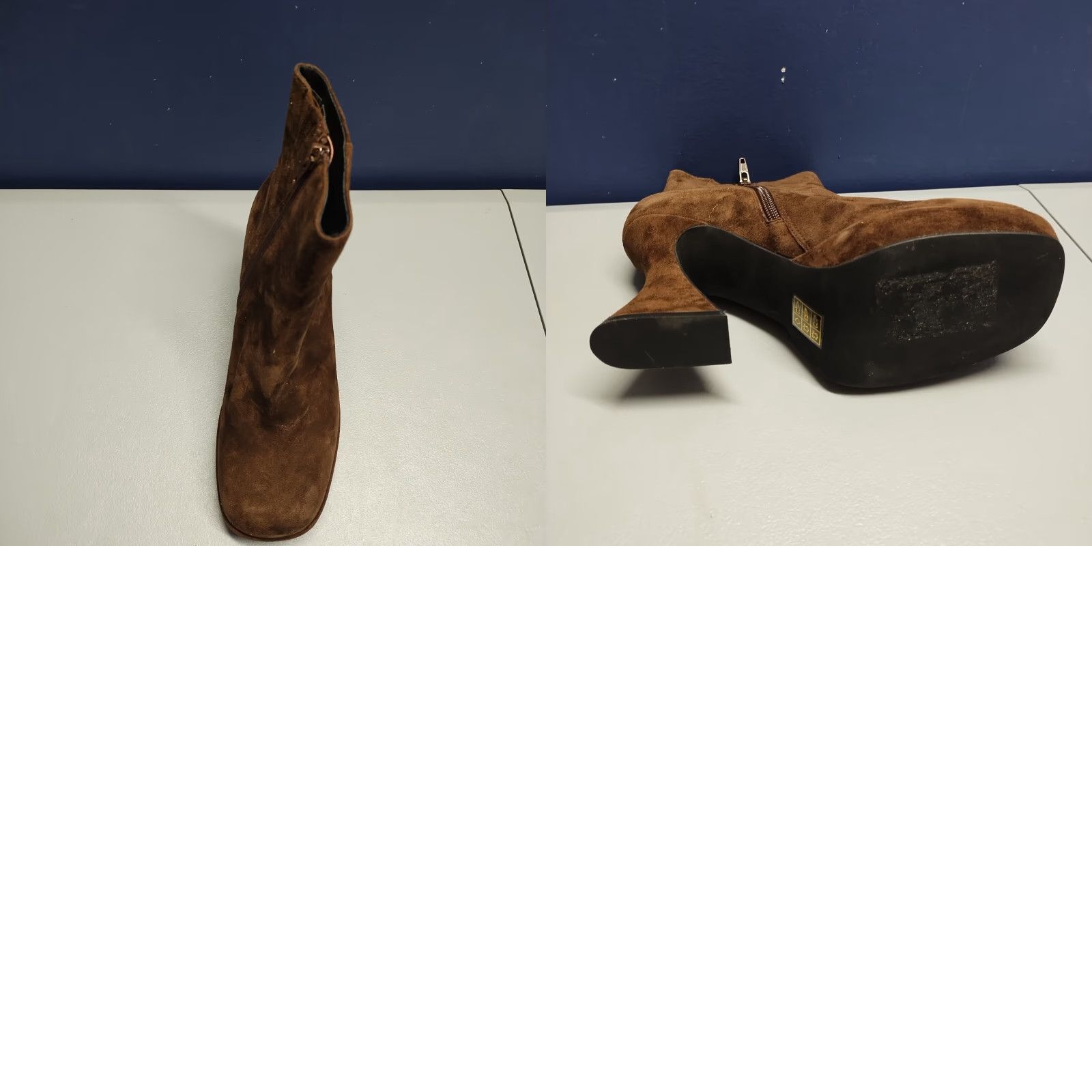 Jeffrey Campbell Jeffrey Campbell Women's Size 7 Brown Suede Heeled Ankle Boots Round Toe Side Zip Bootie Size US 7 / IT 37 - 9 Thumbnail