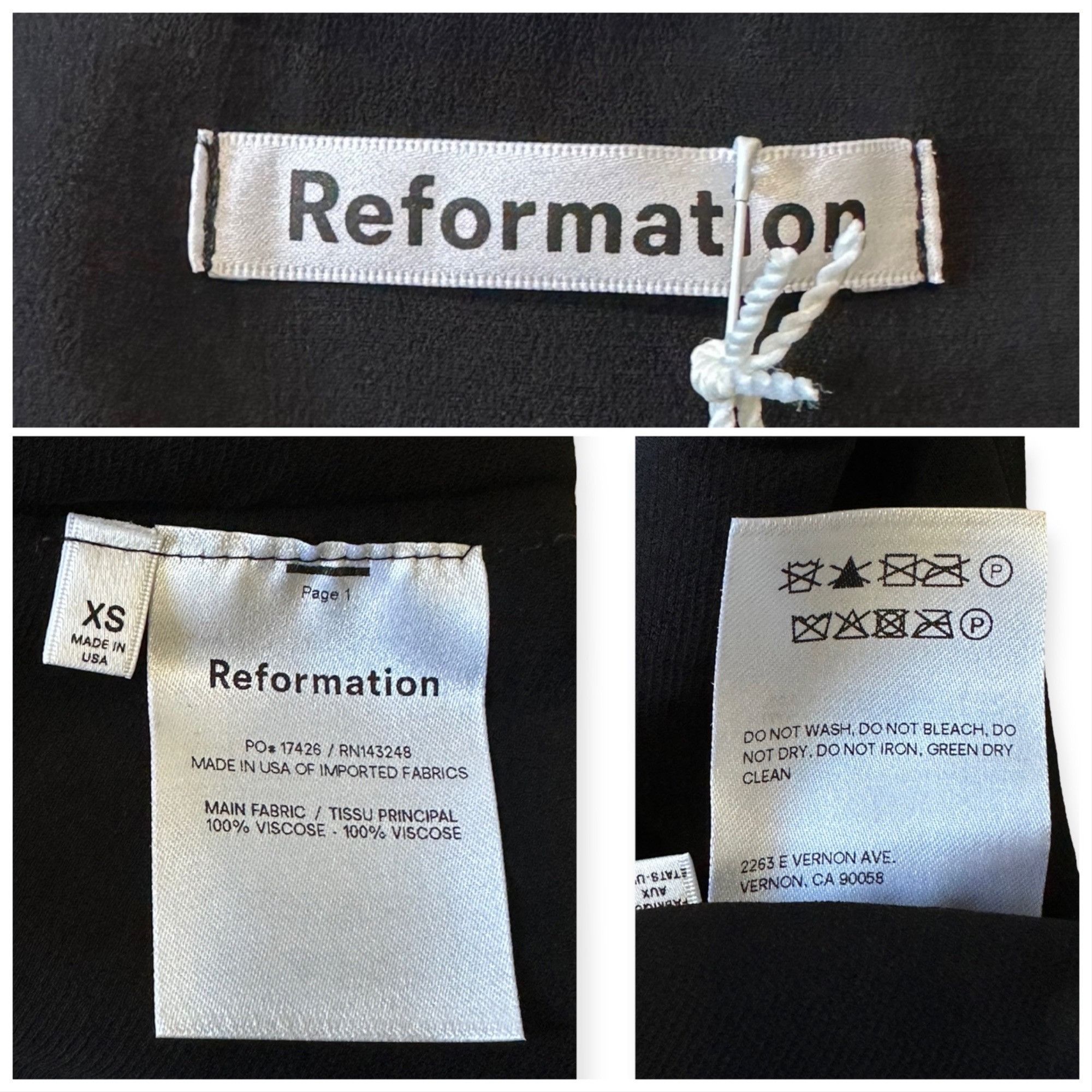 Reformation Reformation Chive black maxi dress, Size XS, New with tag Size XS / US 0-2 / IT 36-38 - 4 Thumbnail