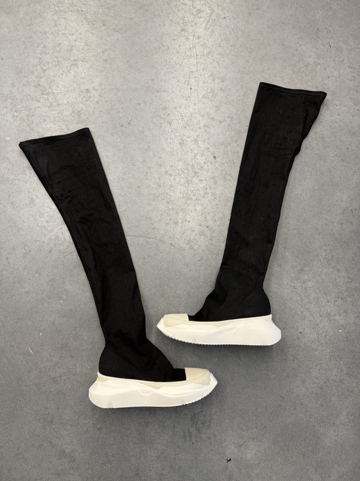 Rick Owens Drkshdw Rick Owens DRKSHDW Abstract Stockings Denim Boots Size US 11 / IT 41 - 1 Thumbnail