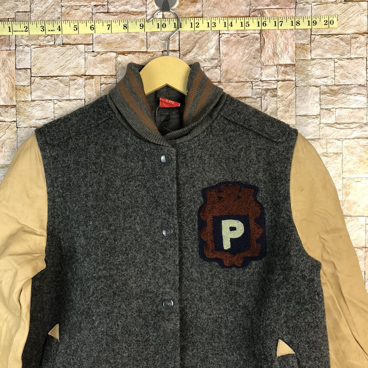 Japanese Brand Pual Ce Cin Grey Bombers varsity Jacket #A829 Size S / US 4 / IT 40 - 5 Thumbnail