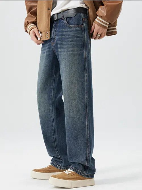 Japanese Brand VIBE Japanese retro all-match whisker washed jeans Size US 32 / EU 48 - 1 Thumbnail