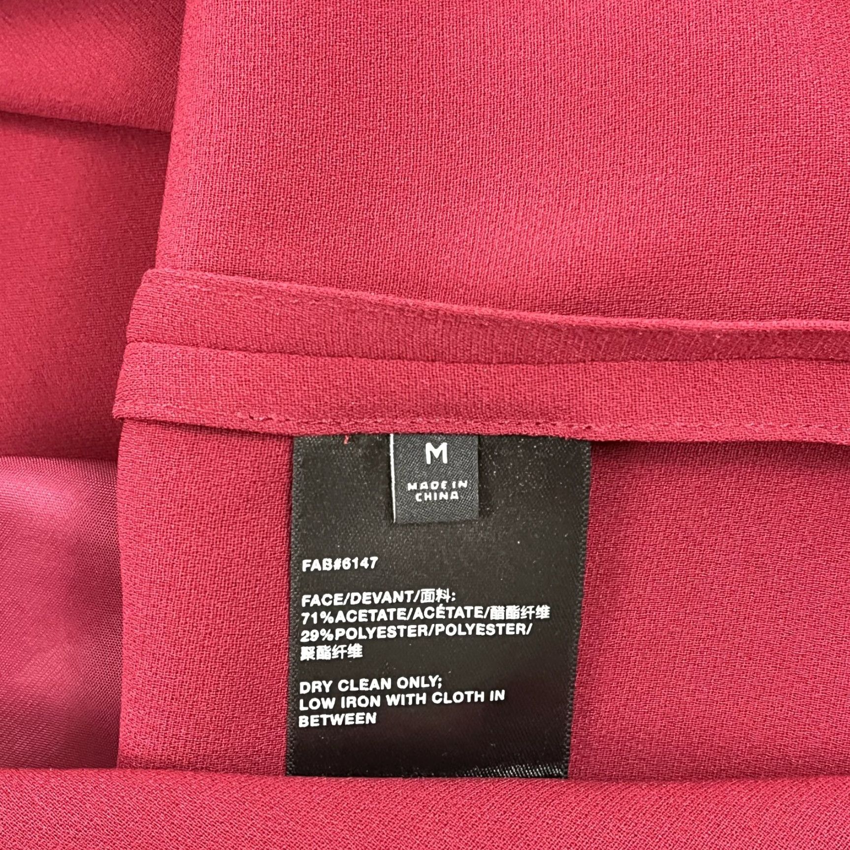 Vintage Lafayette 148 New York Dress Womens Medium Red Knee Length Puff Sleeve Acetate Size M / US 6-8 / IT 42-44 - 3 Thumbnail
