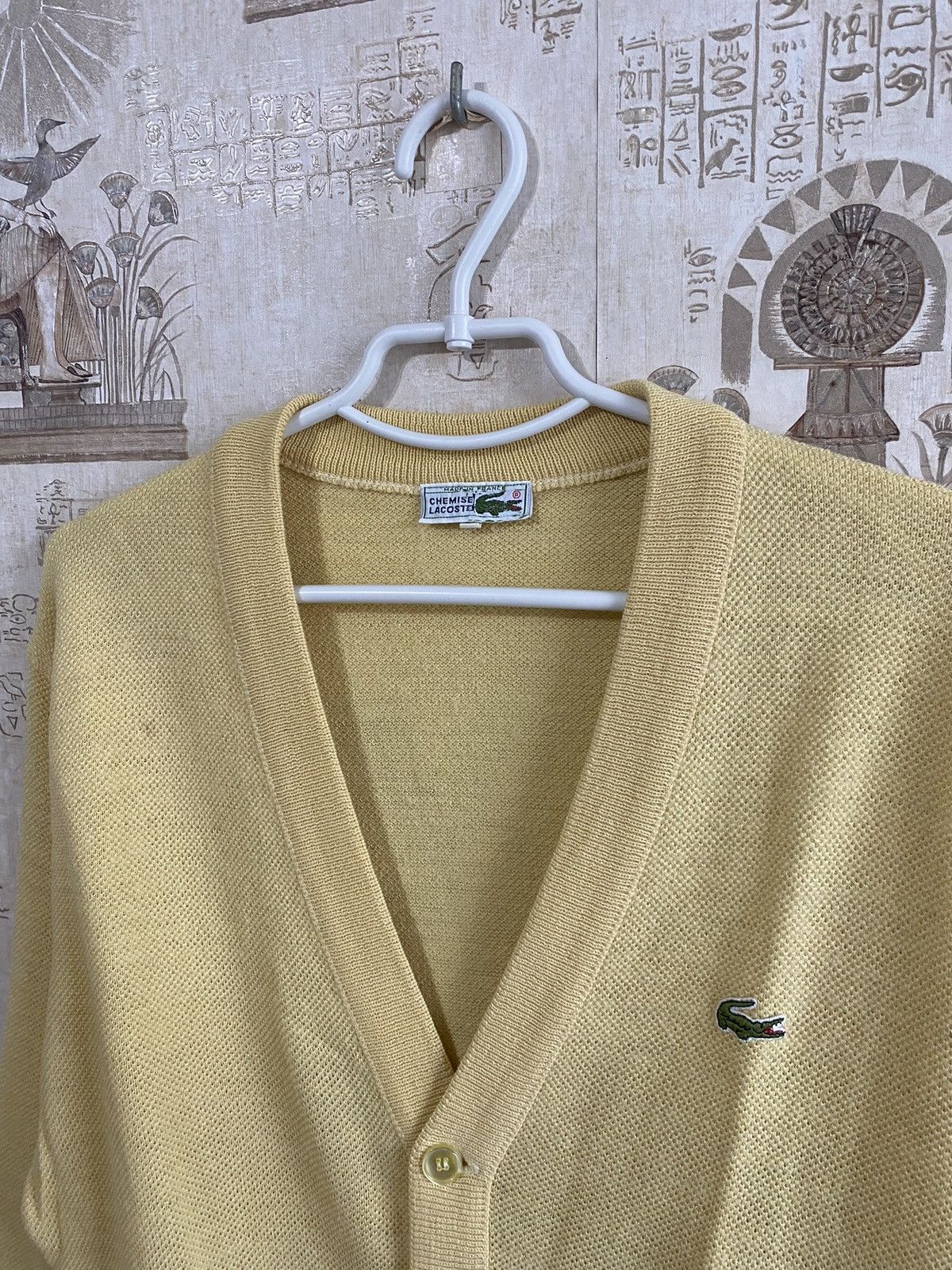 Lacoste × Vintage Vintage Lacoste Chemise Yellow Cardigan Button Up Sweater Size US L / EU 52-54 / 3 - 5 Thumbnail