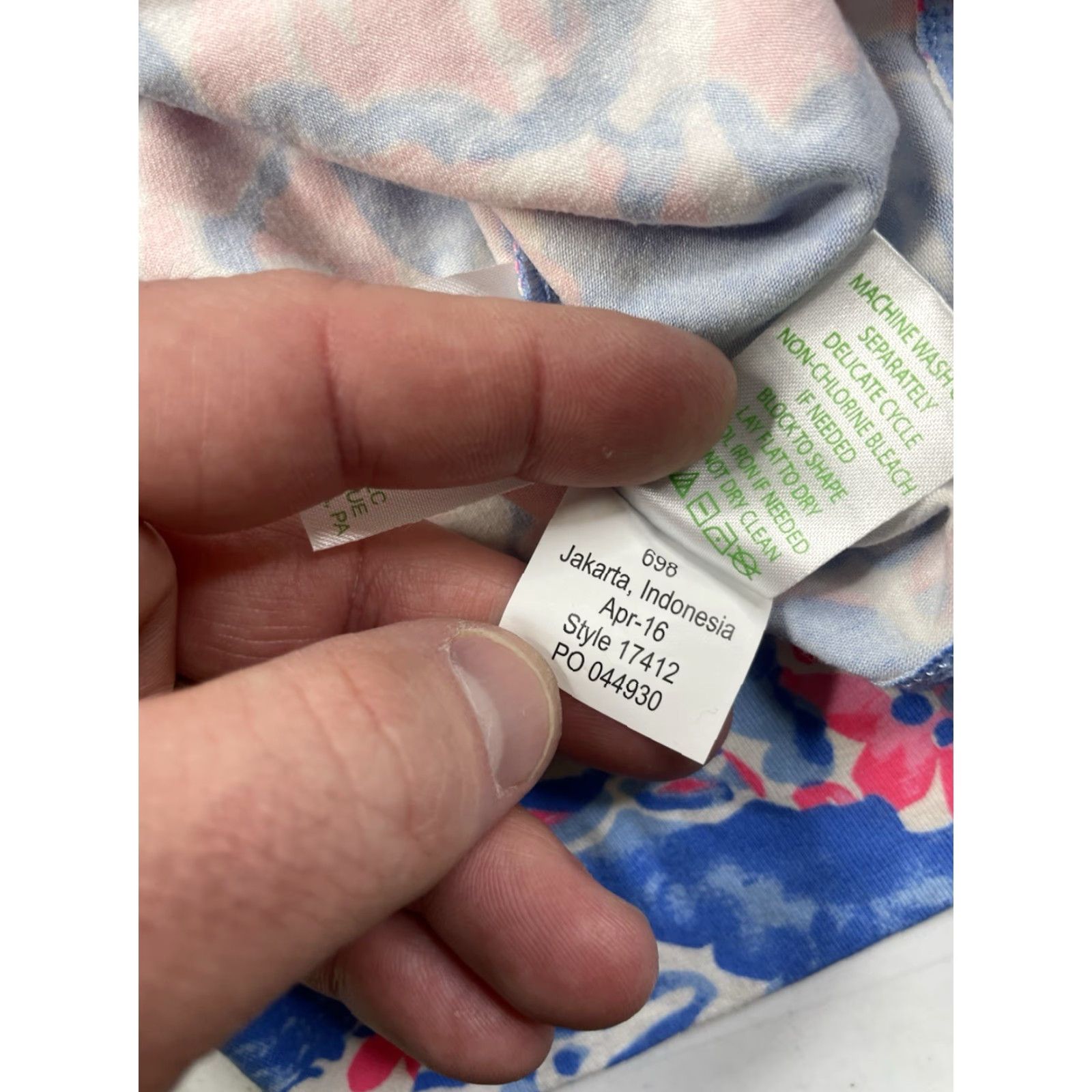 Lilly Pulitzer Lilly Pulitzer Sophie Shift Dress 3/4 Sleeve Women’s Small Bay Blue Pink White Knee Length Knit Button Zip Beach Preppy Summer Butterfly Pattern Size S / US 4 / IT 40 - 8 Thumbnail