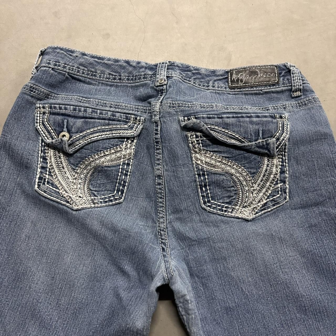 Vintage Crazy Vintage Y2K/2000s Baggy Flared Streetwear Essential Medium Blue wash Denim Jeans! Size US 34 / EU 50 - 5 Thumbnail