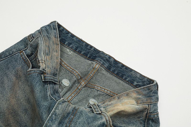 Vintage American vibe retro graffiti straight wide-leg hip-hop jeans Size US 32 / EU 48 - 4 Thumbnail