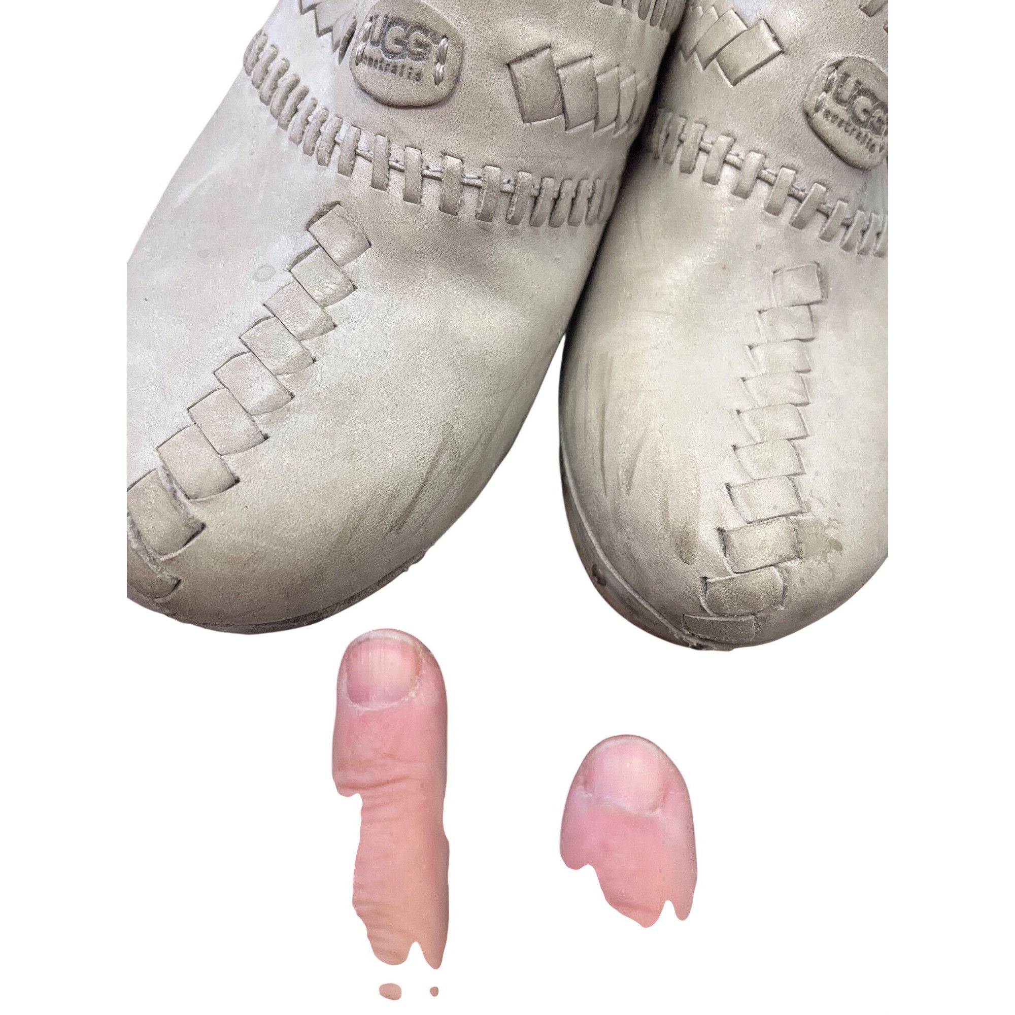 Ugg Ugg Australia wms tan leather slip clogs mules sz 9 SKU 9881 Size US 9 / IT 39 - 11 Thumbnail