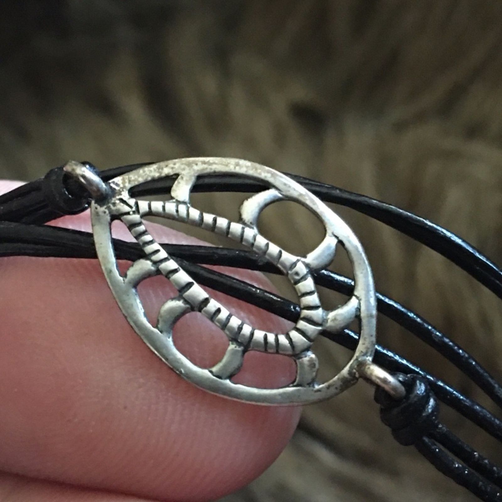 Jewelry Silpada Charm 925 sterling leather cord bracelet Size ONE SIZE - 9 Thumbnail