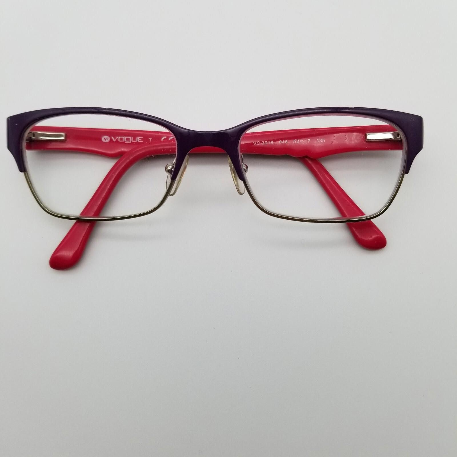 Vogue Vogue Eyeglasses FRAMES ONLY VO 3918 934 52-17-135 Pink Y969 Size ONE SIZE - 1 Thumbnail