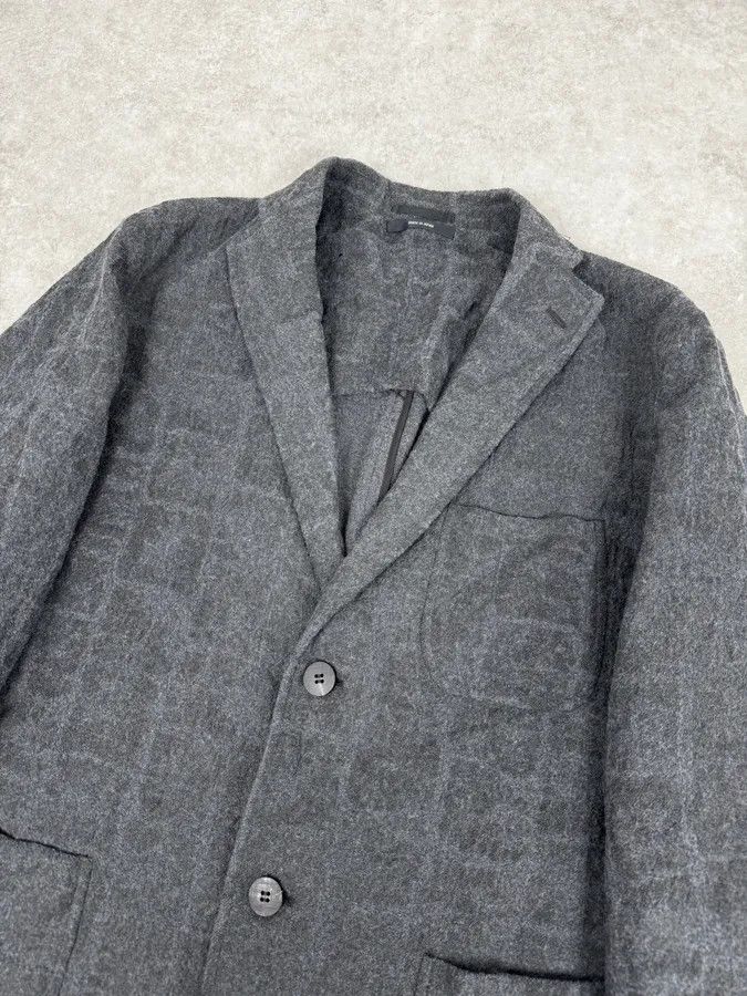 Issey Miyake Issey Miyake Men Grey Wool Mozaic Blazer Jacket Size 42R - 5 Thumbnail