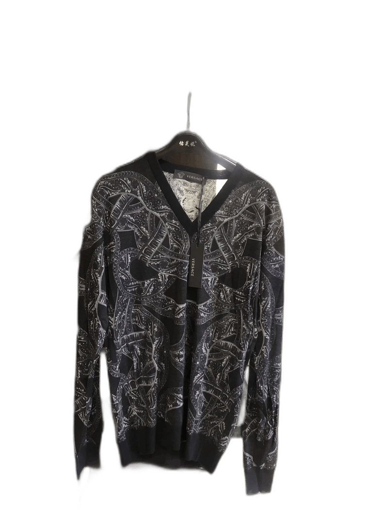 Versace Versace Silk Wool Long Sleeve Sweater Size US L / EU 52-54 / 3 - 1 Thumbnail
