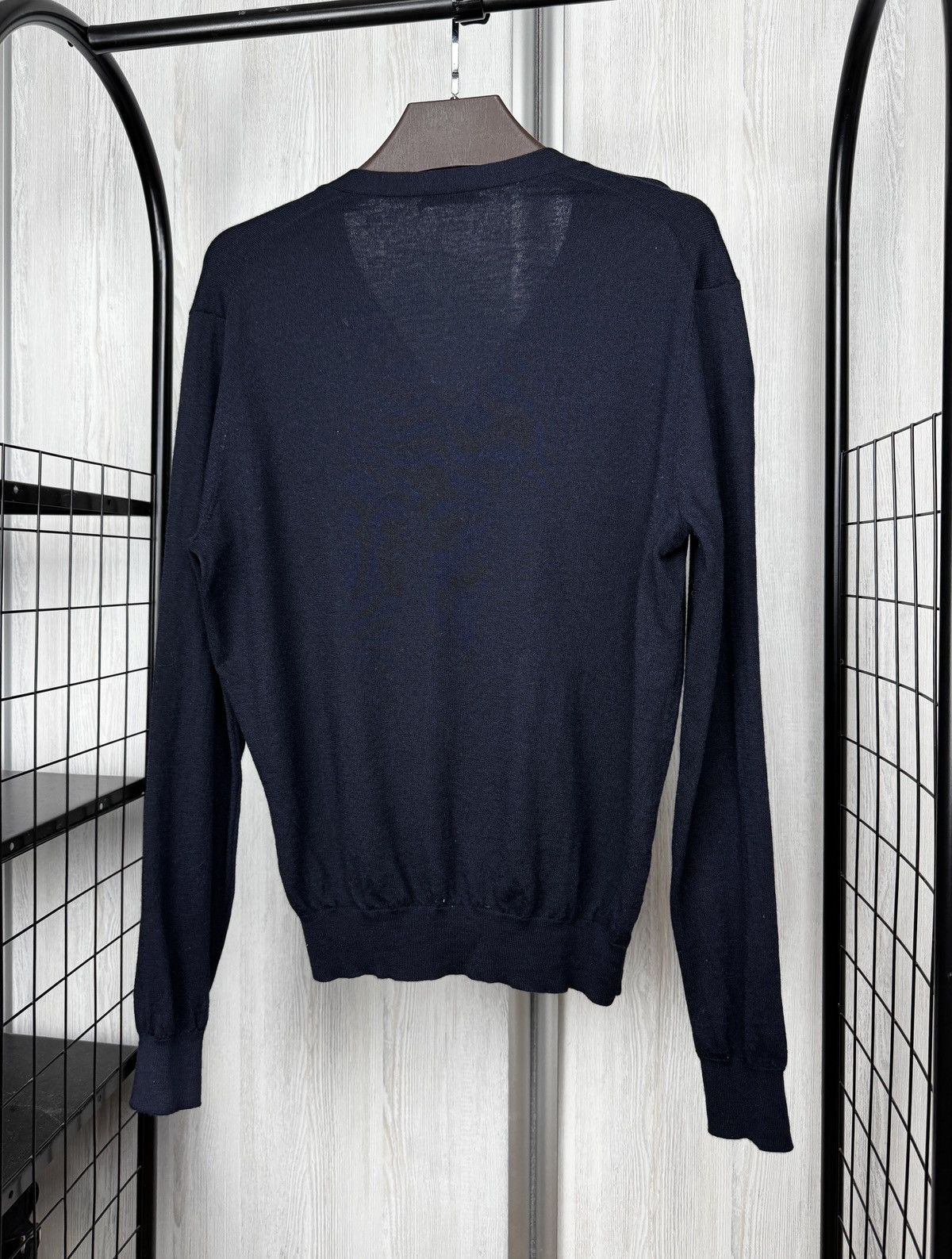 Suitsupply Suitsupply Navy Blue Merino Wool V Neck cardigan size XL Size US XL / EU 56 / 4 - 7 Thumbnail