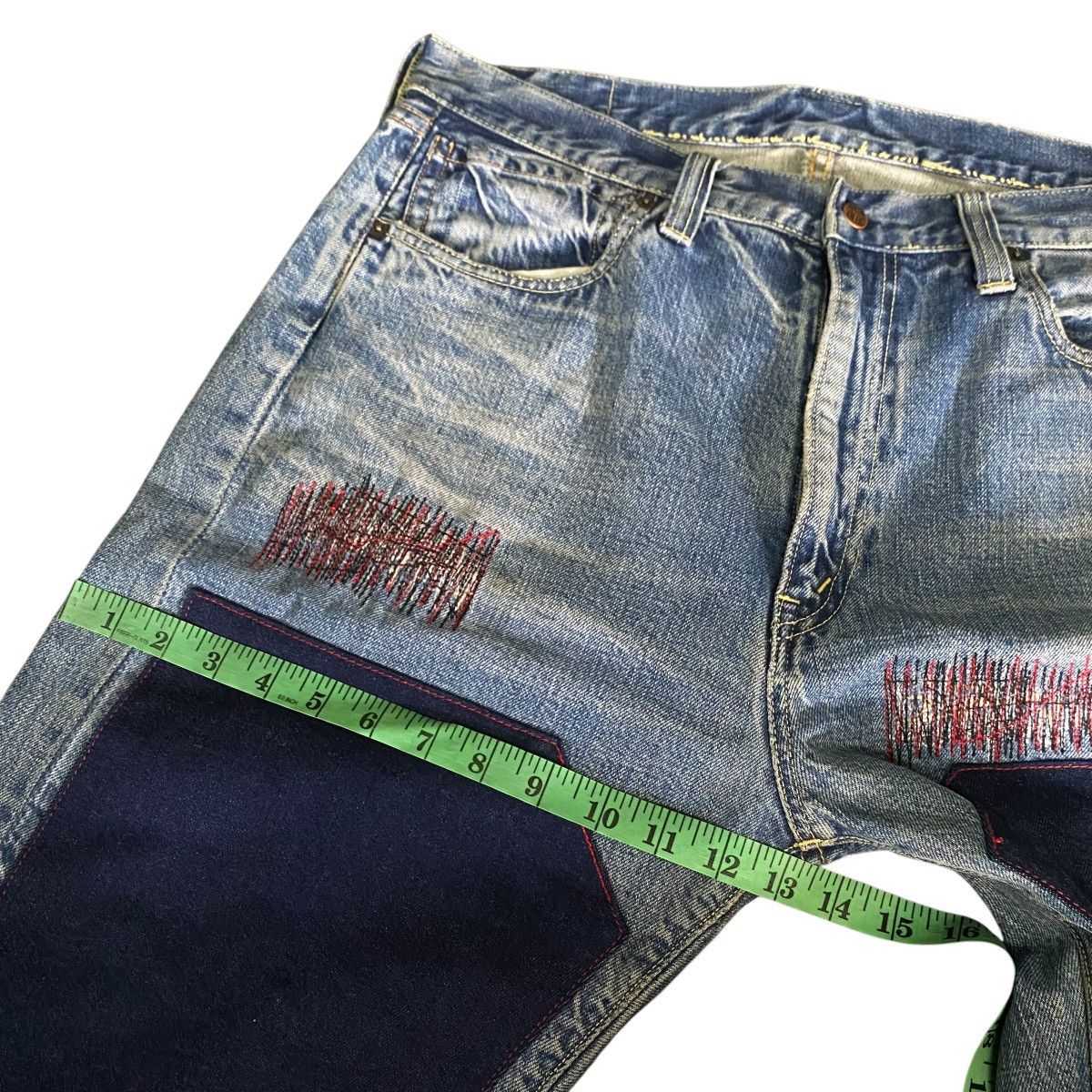 Blue Blue Japan × Japan Blue × Le Grande Bleu (L.G.B.) Vintage Blue Blue H.R Market Selvedge Jeans Blue Colour Size US 36 / EU 52 - 19 Thumbnail