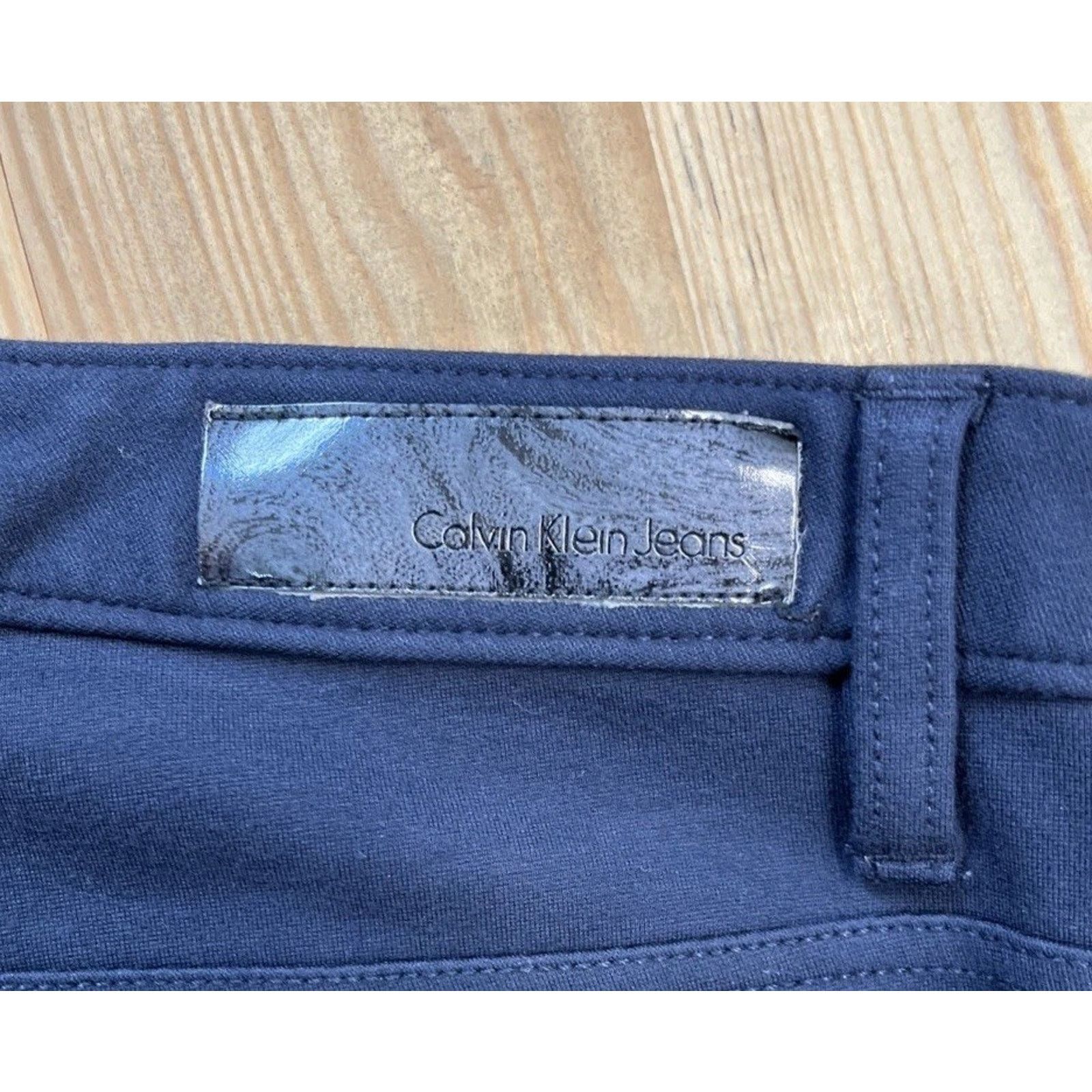 Calvin Klein Women’s 12 Pant's Calvin Klein Super Soft Navy Blue Pockets Size 34" / US 12 / IT 48 - 4 Thumbnail