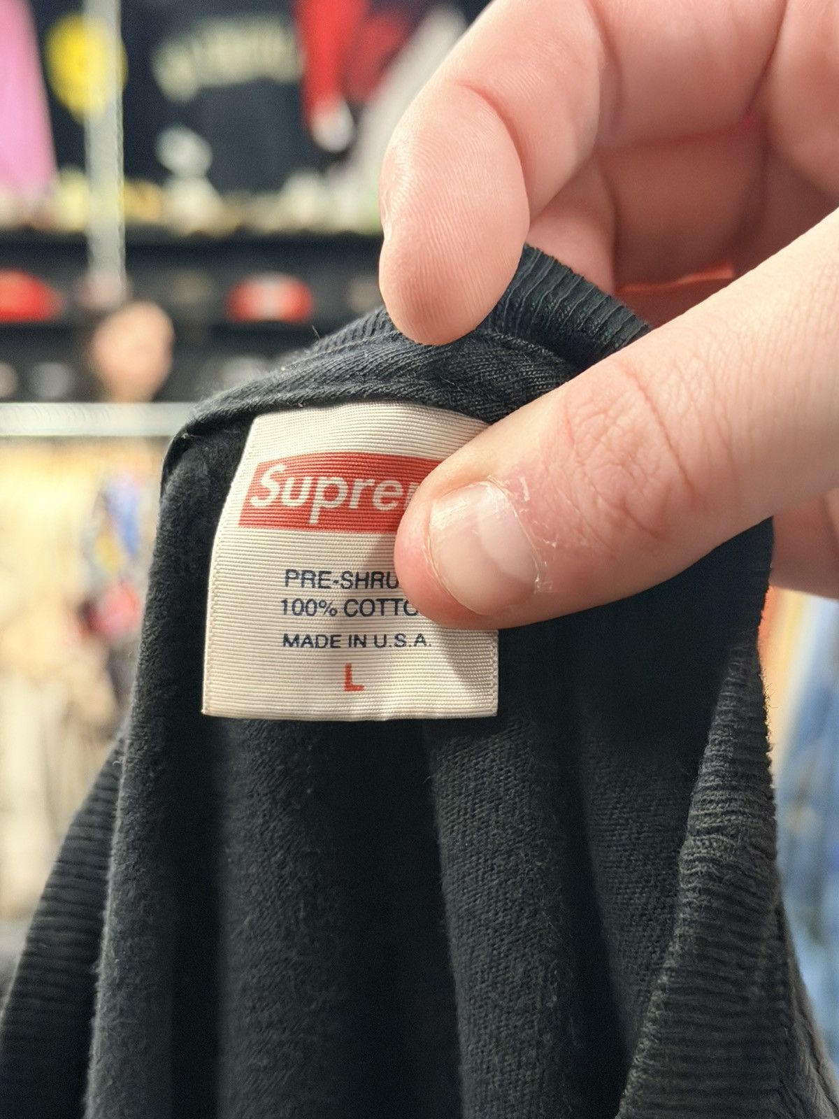 Supreme Supreme Logo Pocket Tee Size US L / EU 52-54 / 3 - 3 Thumbnail