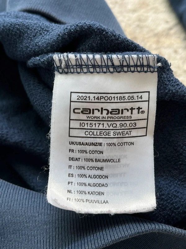 Carhartt Carhartt College Sweat 2014 Navy Sweatshirt Crewneck Sz S Size US S / EU 44-46 / 1 - 5 Thumbnail