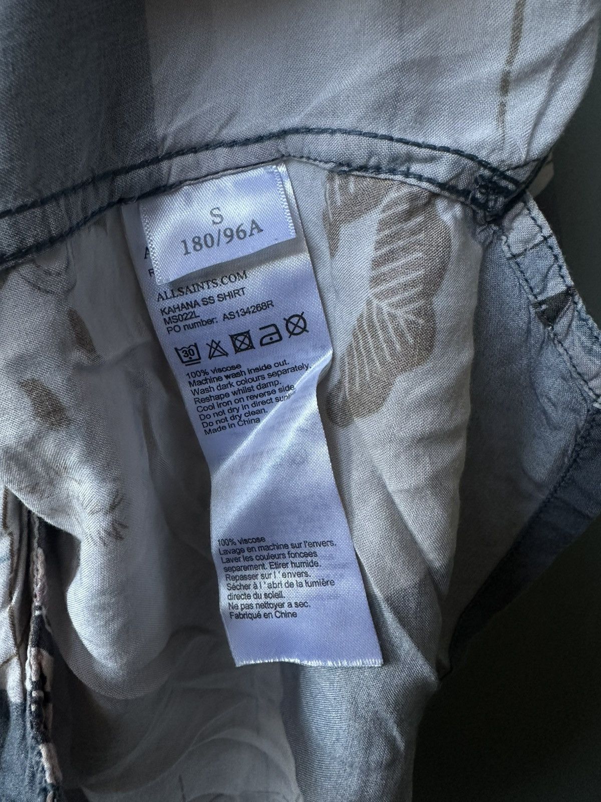 Allsaints ALLSAINTS Kahana SS Viscose Shirt Size S Size US S / EU 44-46 / 1 - 4 Thumbnail