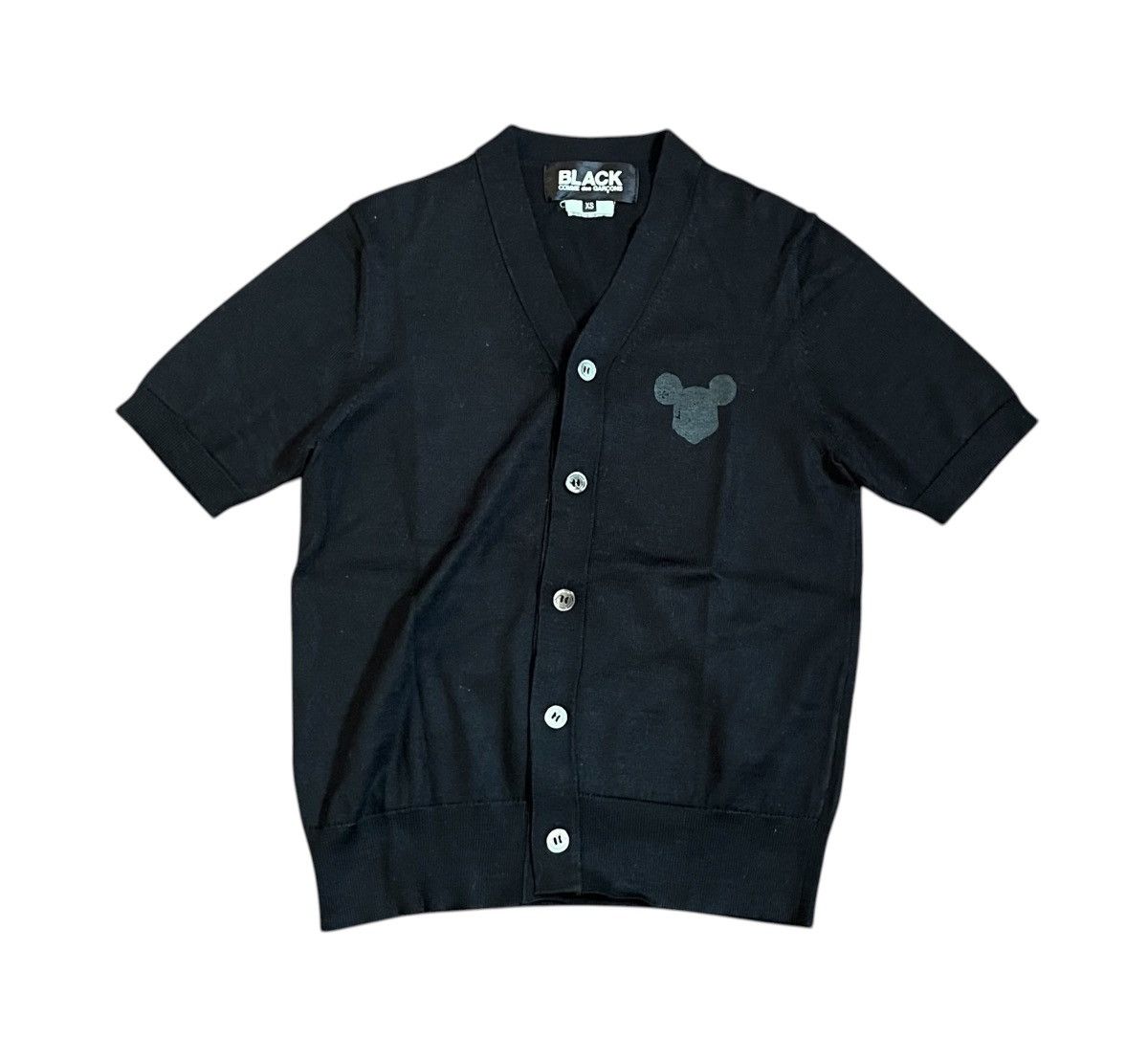 Comme des Garcons Black cdg x disney mickey short sleeve wool cardigan Size US S / EU 44-46 / 1 - 1 Thumbnail