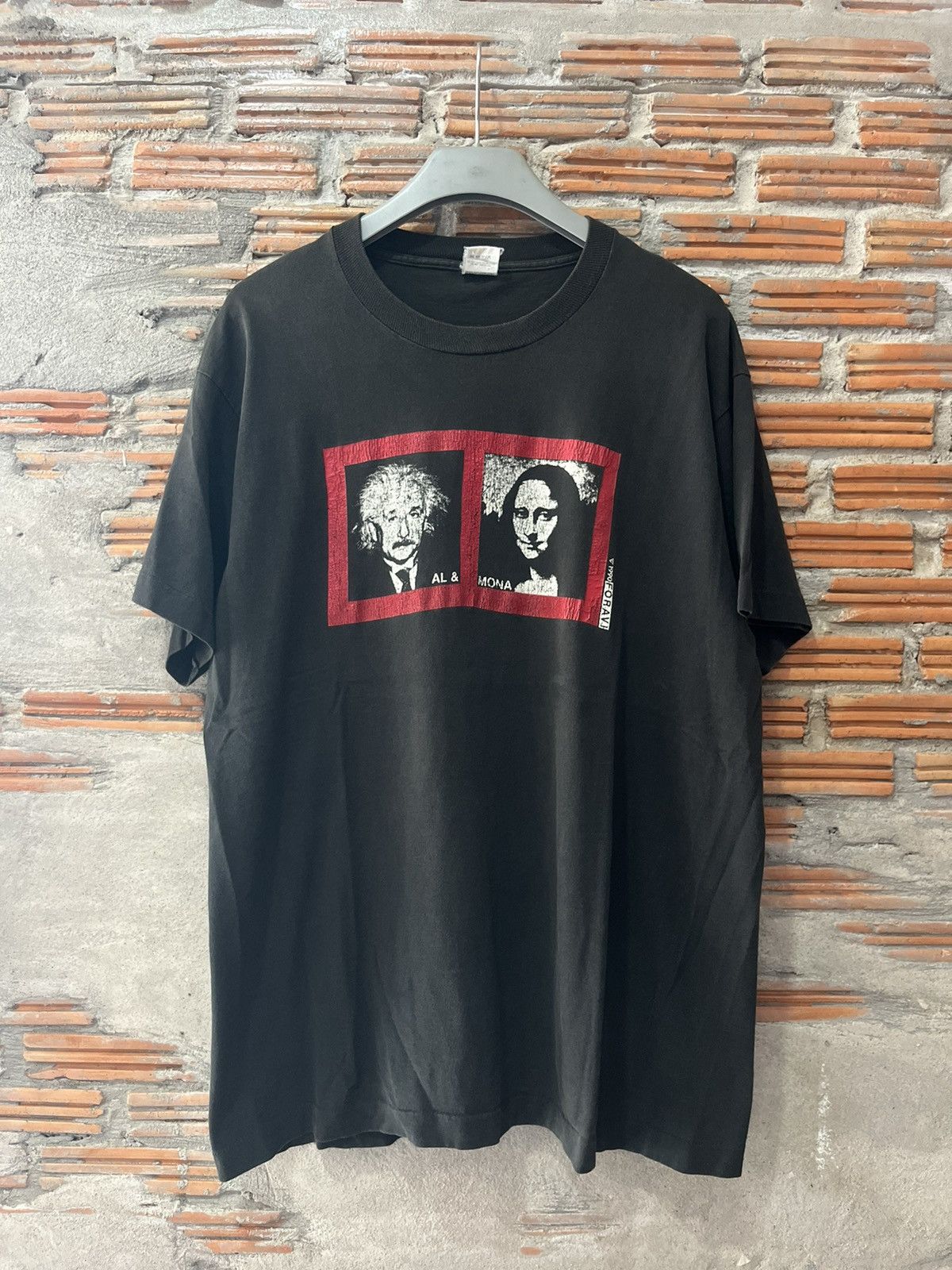Arts & Science Vintage Mona Lisa Einstein by FORAVI NEW YORK 1990’s Tshirt Size US XL / EU 56 / 4 - 2 Thumbnail