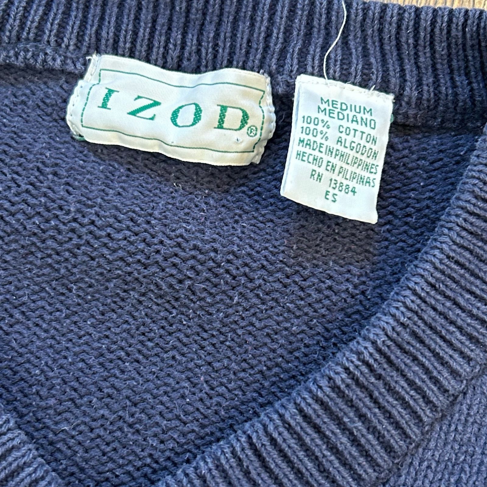 Izod × Vintage Vintage Golf Knit Sweater Izod Cotton V-Neck Grandpacore Size US S / EU 44-46 / 1 - 3 Thumbnail