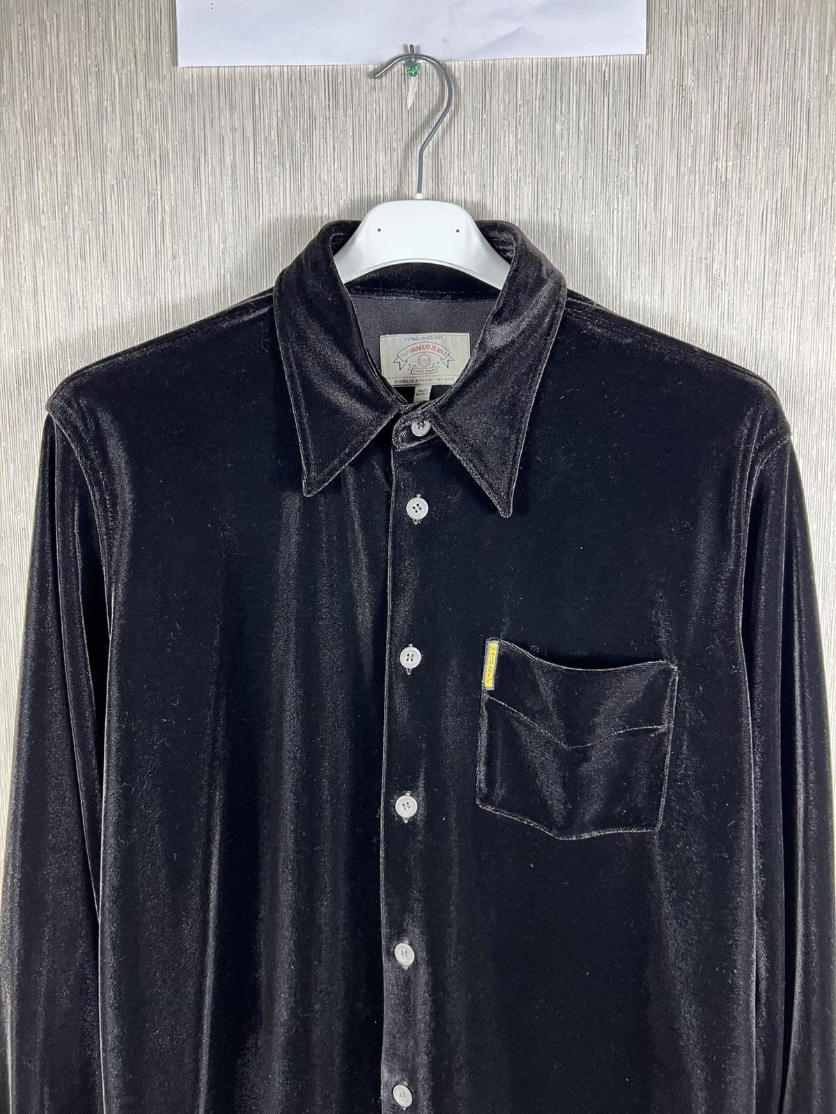 Giorgio Armani Vintage Giorgio Armani Milano velvet shiny luxury shirt Size US L / EU 52-54 / 3 - 5 Thumbnail