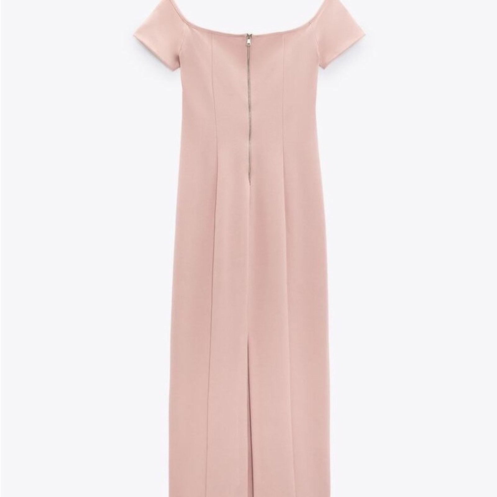 Zara ZARA TOPSTITCHED DRESS PALE PINK Size S / US 4 / IT 40 - 7 Thumbnail