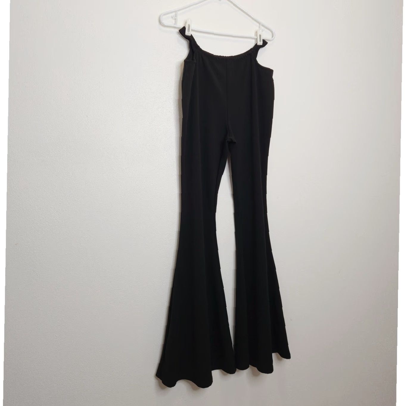Vintage VINTAGE y2k Black Flare Elastic Pants Just Polly Punk Goth Emo Bottoms Rare Size 32" / US 10 / IT 46 - 2 Thumbnail
