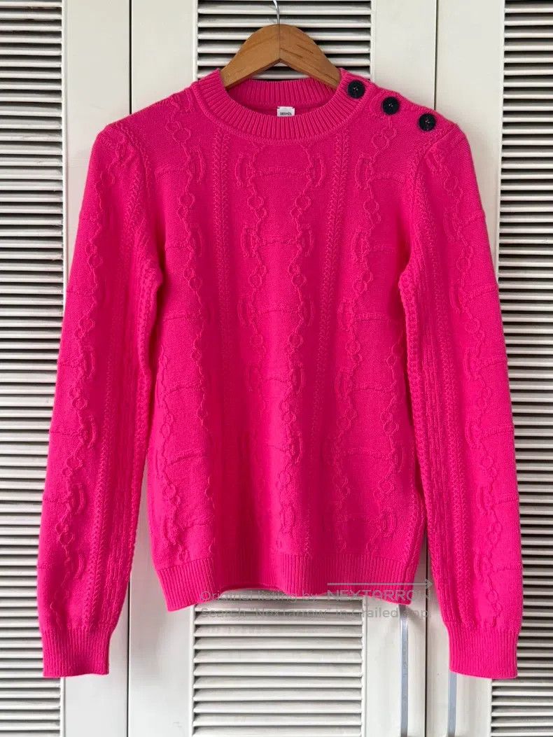 Hermes Hermes Rose red wool cashmere sweater, 80% wool + 20% cash Size XS / US 0-2 / IT 36-38 - 1 Thumbnail